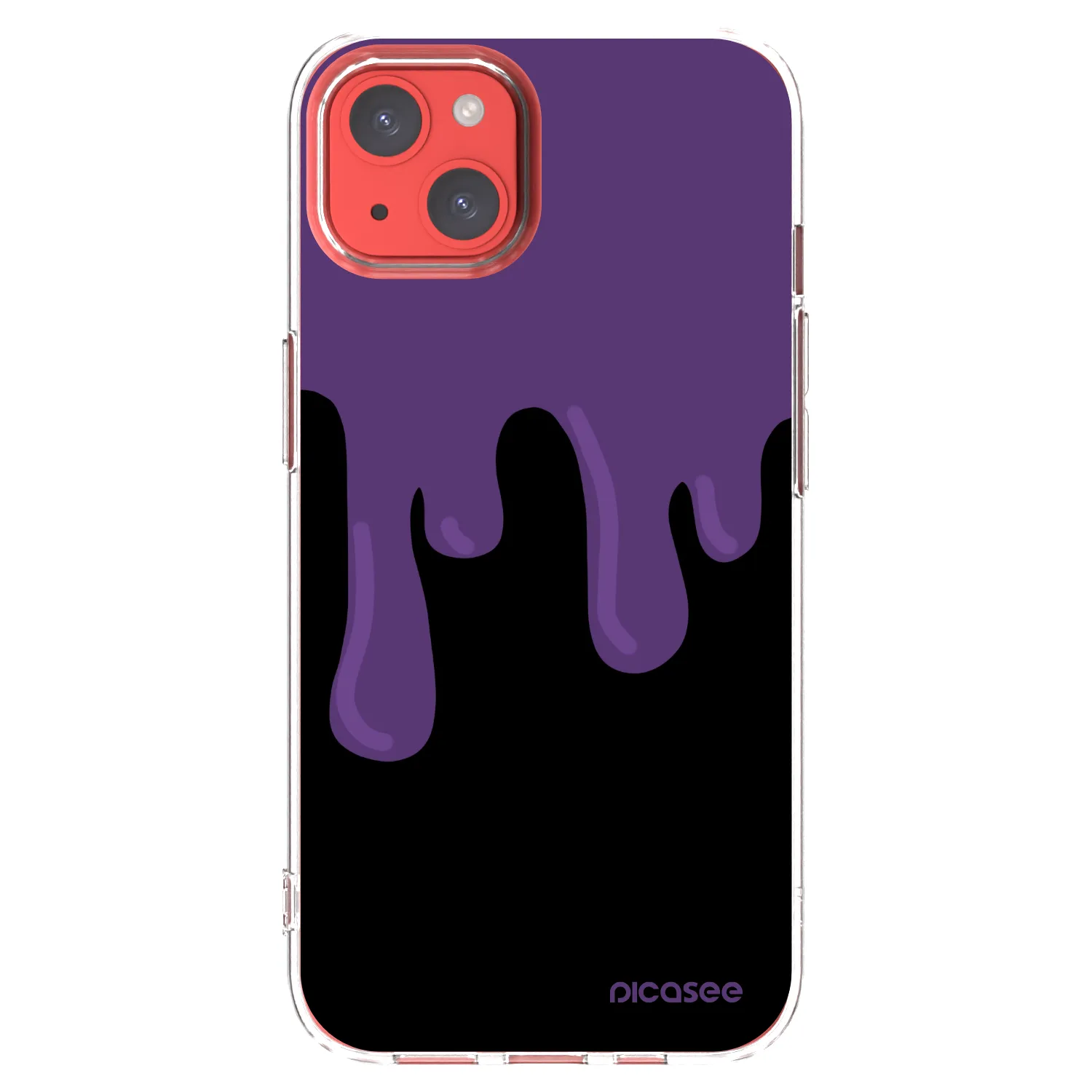 Picasee silikonski prozorni ovitek za Apple iPhone 13 - Purple spooky