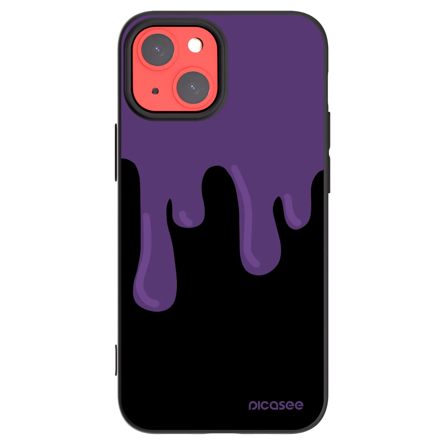 Picasee silikonski črni ovitek za Apple iPhone 13 mini - Purple spooky