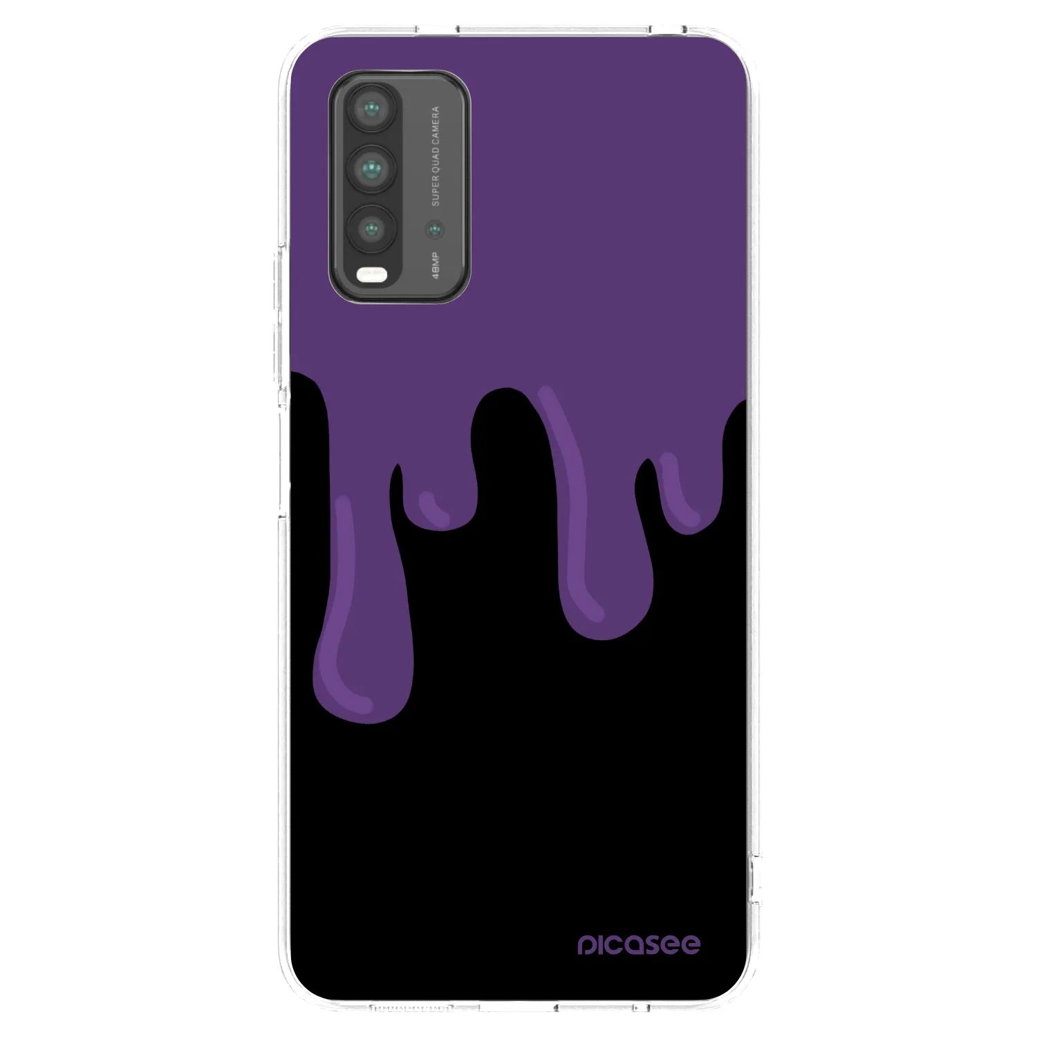Picasee silikonski prozorni ovitek za Xiaomi Redmi 9T - Purple spooky