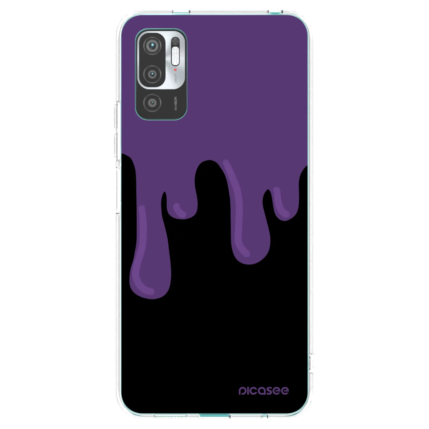 Picasee silikonski prozorni ovitek za Xiaomi Redmi Note 10 5G - Purple spooky