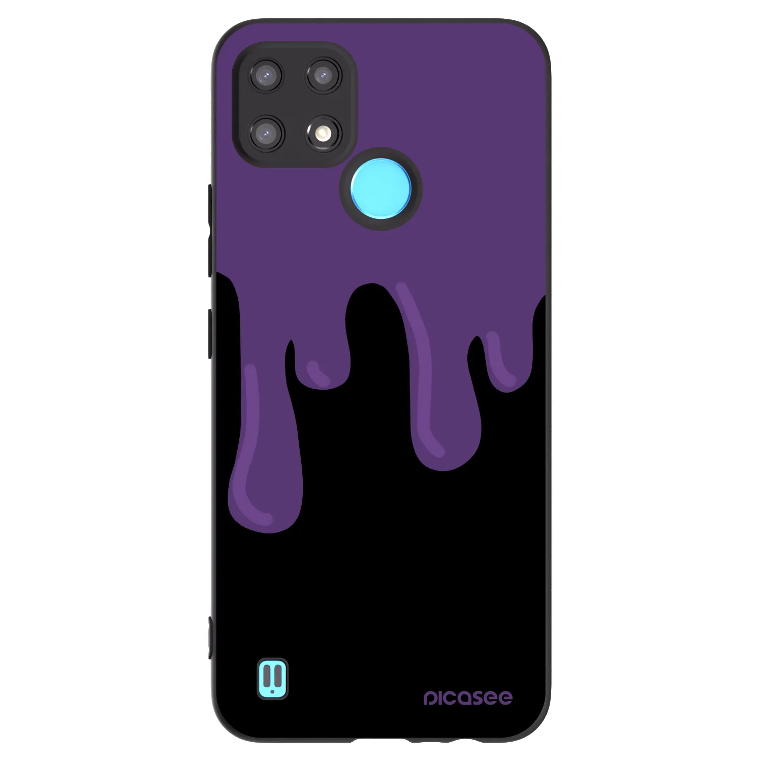 Picasee silikonski črni ovitek za Realme C21 - Purple spooky