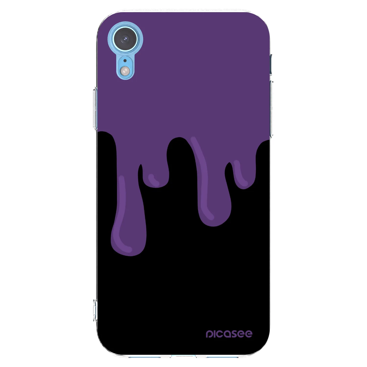 Picasee silikonski prozorni ovitek za Apple iPhone XR - Purple spooky