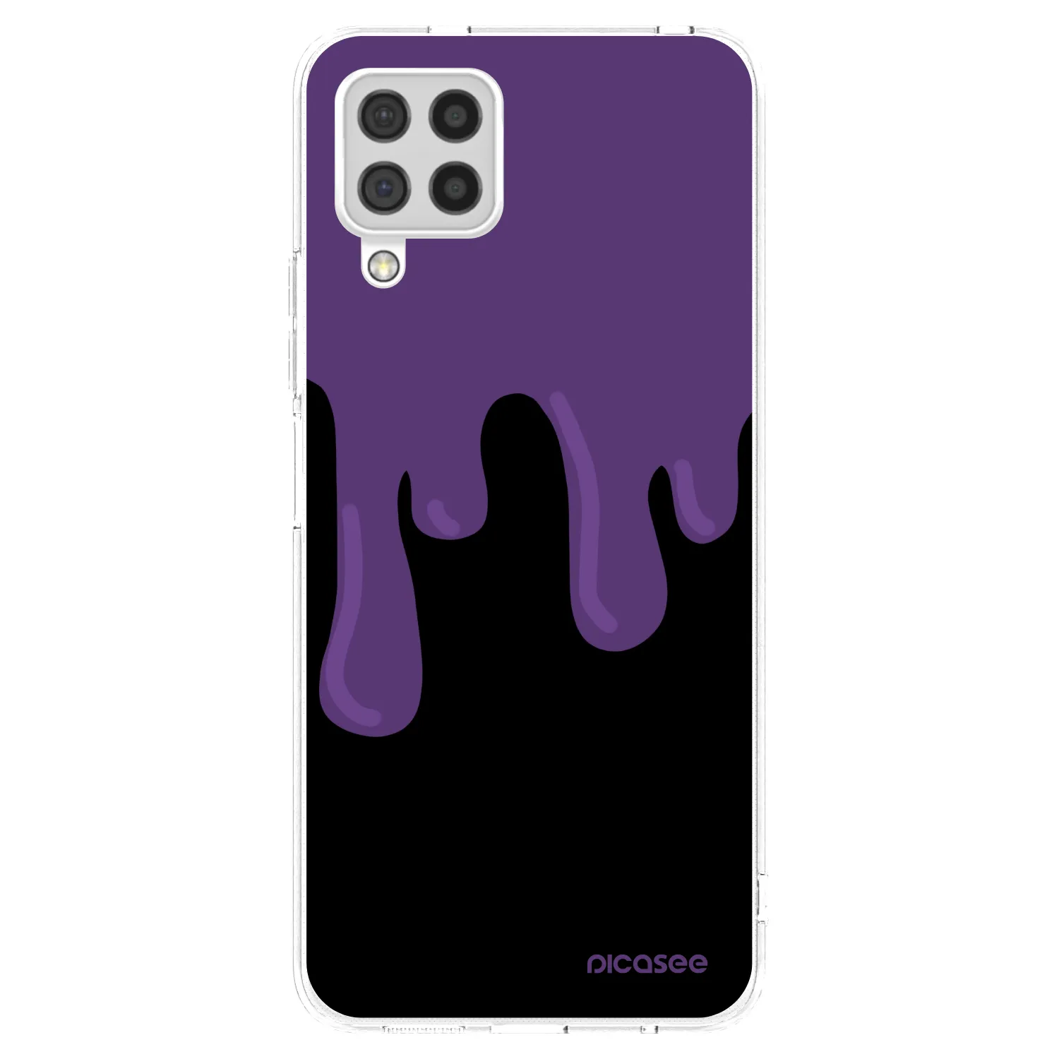Picasee silikonski prozorni ovitek za Samsung Galaxy A22 A225F 4G - Purple spooky