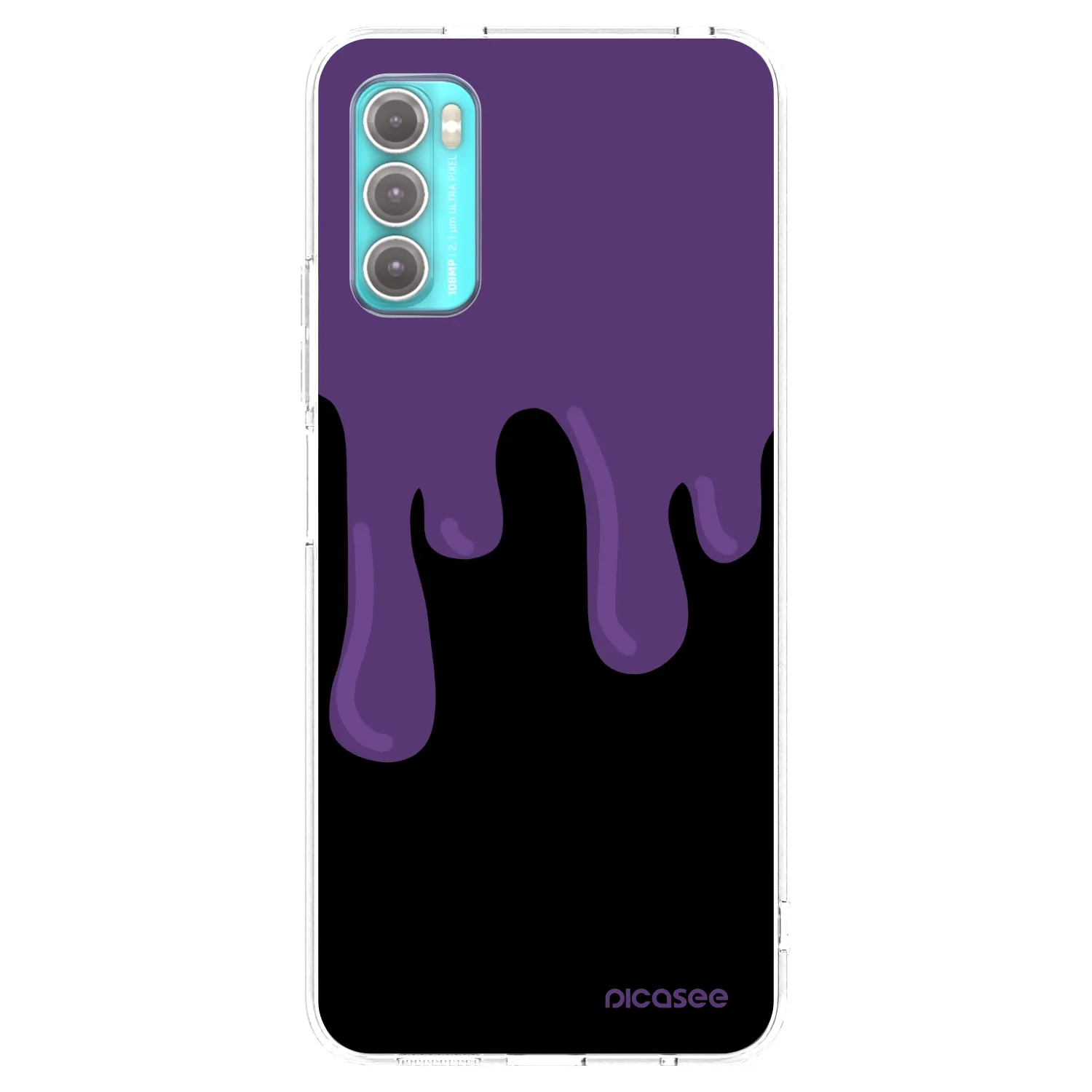 Picasee silikonski prozorni ovitek za Motorola Moto G60 - Purple spooky
