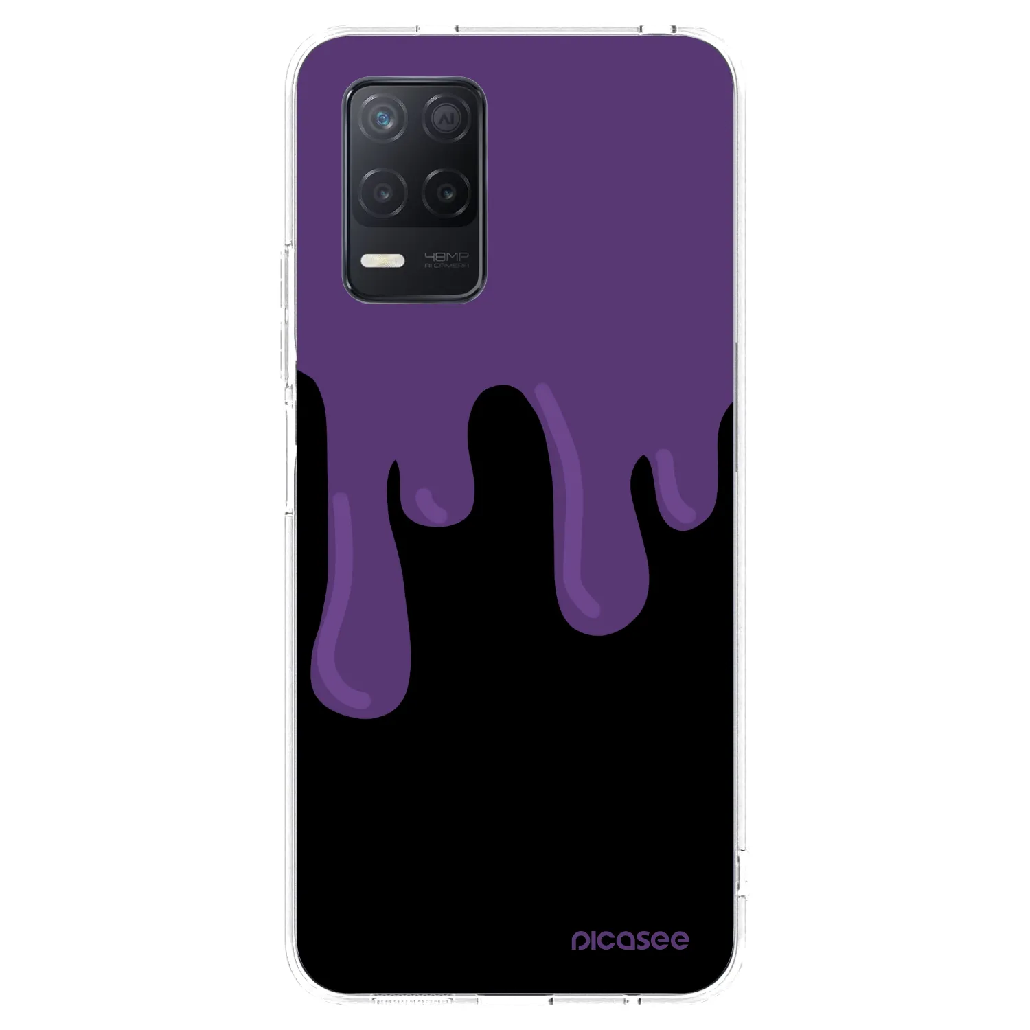 Picasee silikonski prozorni ovitek za Realme 8 5G - Purple spooky