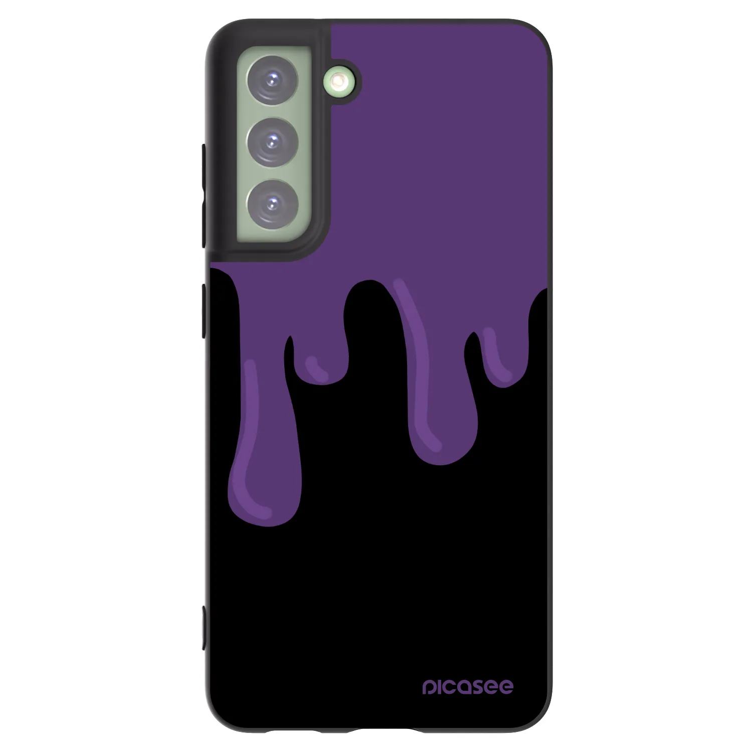 Picasee silikonski črni ovitek za Samsung Galaxy S21 FE 5G - Purple spooky