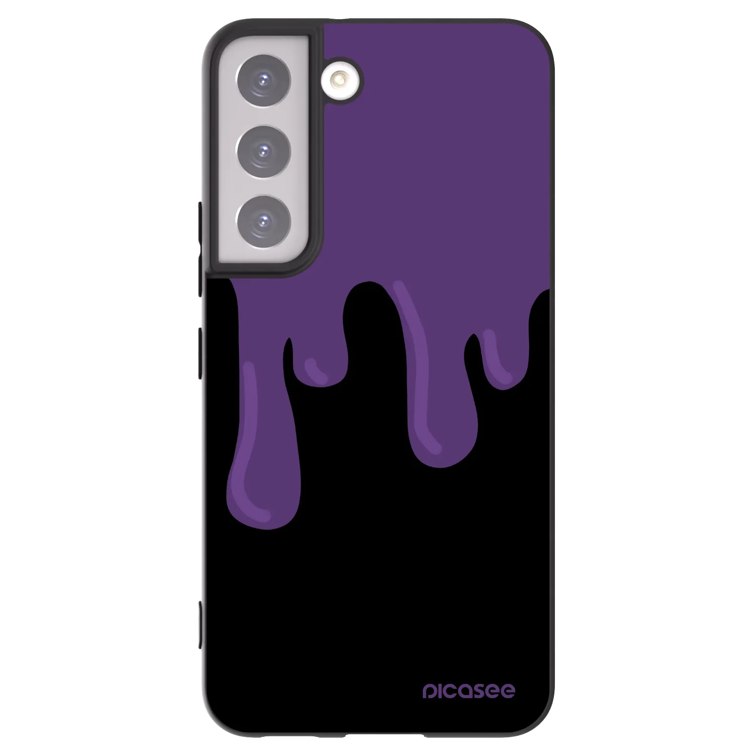 Picasee silikonski črni ovitek za Samsung Galaxy S22 5G - Purple spooky
