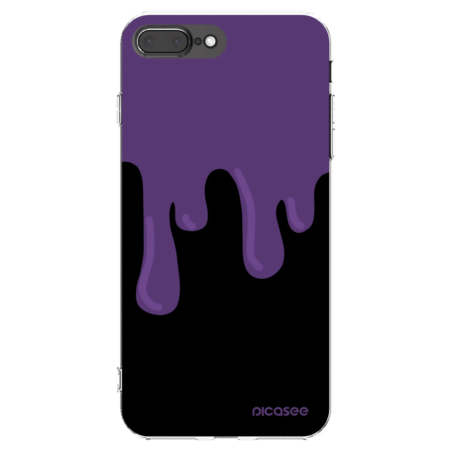 Picasee silikonski prozorni ovitek za Apple iPhone 7 Plus - Purple spooky