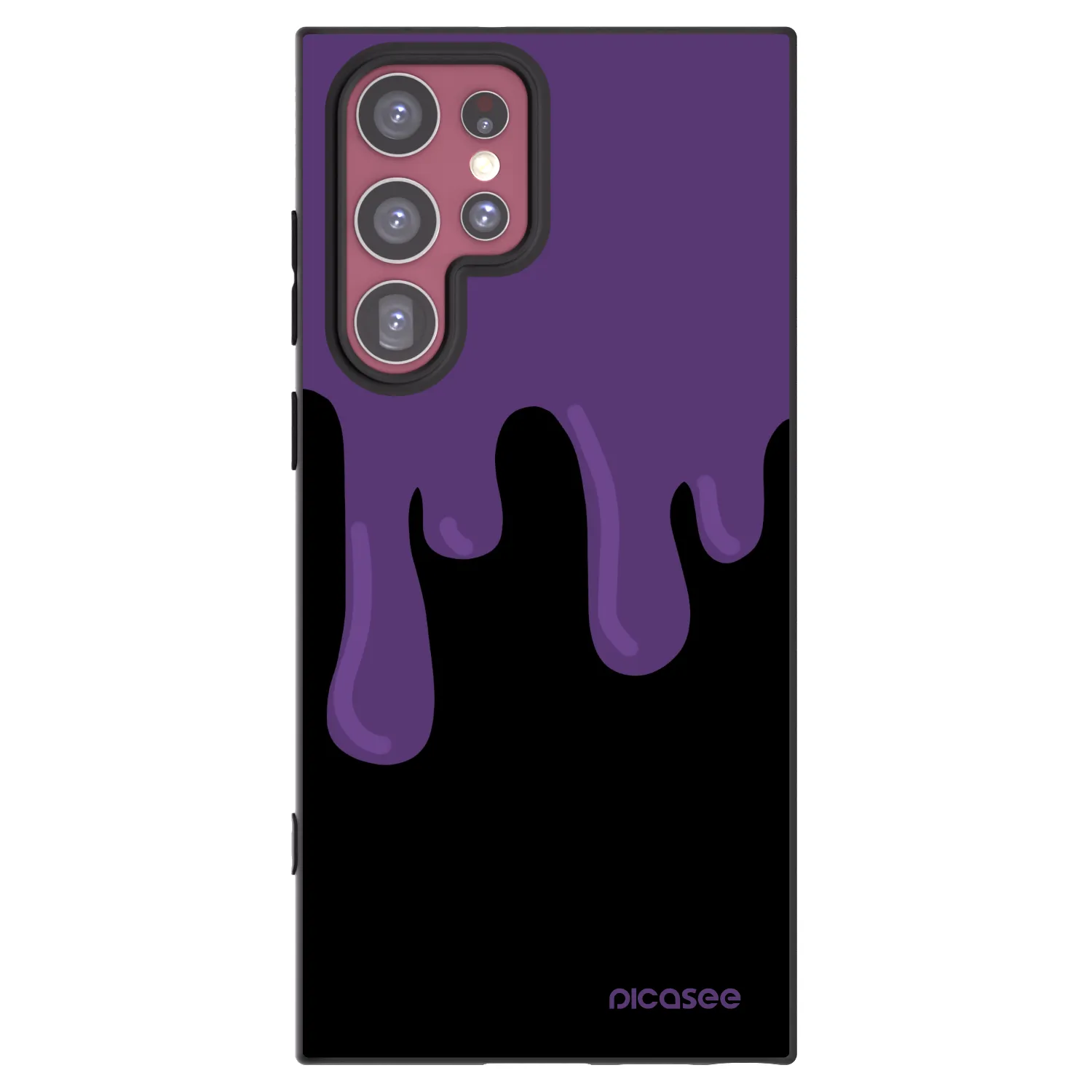 Picasee silikonski črni ovitek za Samsung Galaxy S22 Ultra 5G - Purple spooky