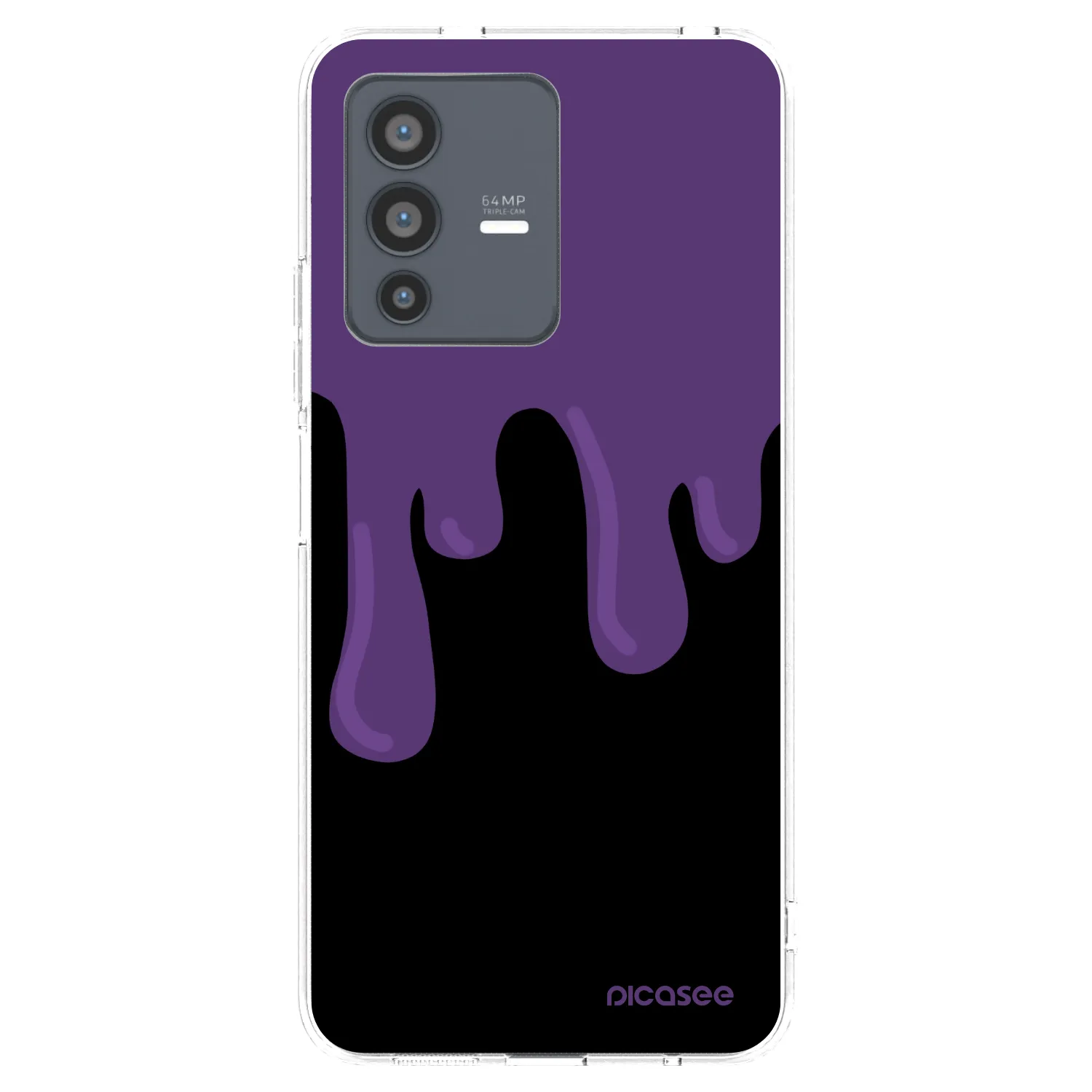 Picasee silikonski prozorni ovitek za Vivo V23 5G - Purple spooky