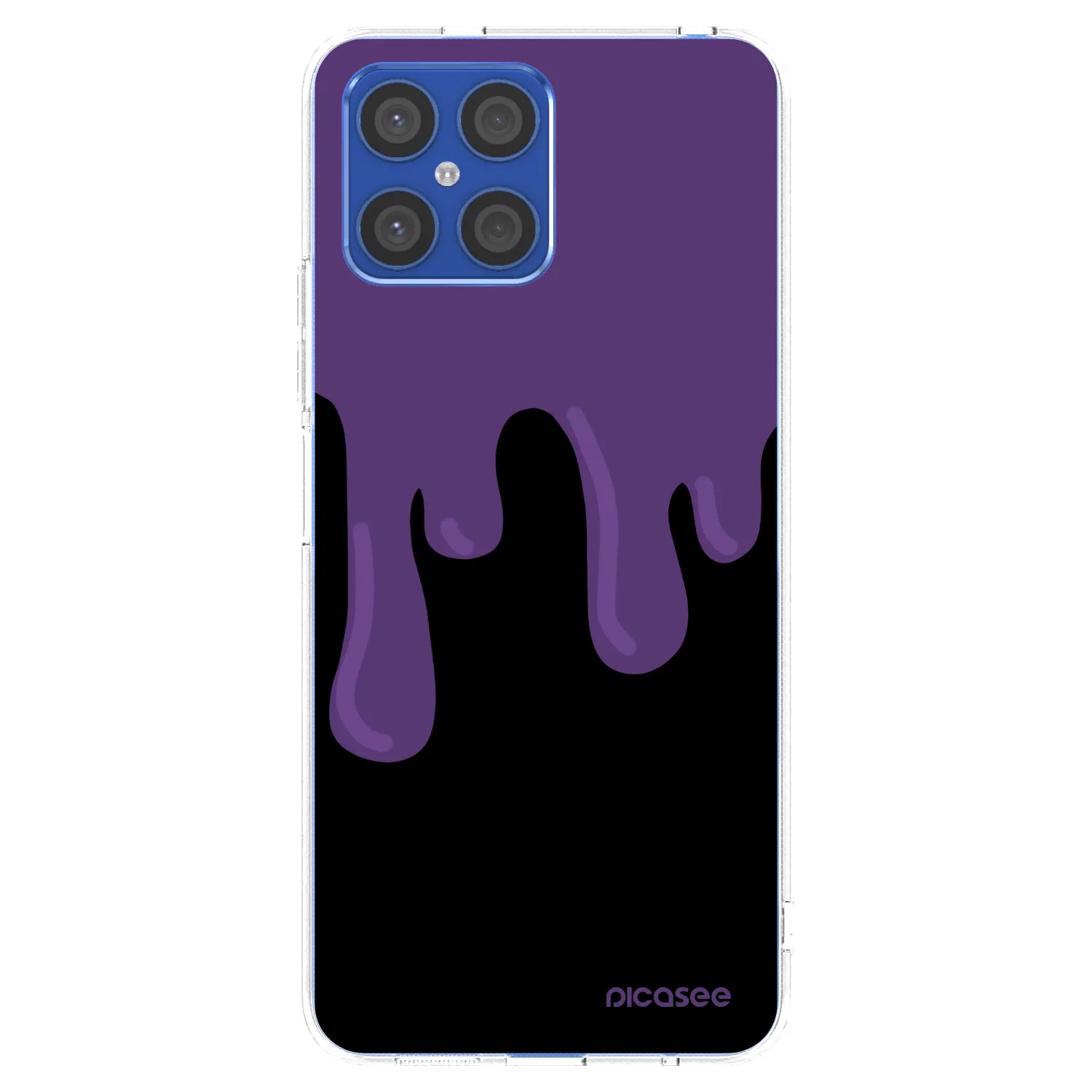 Picasee silikonski prozorni ovitek za Honor X8 4G - Purple spooky