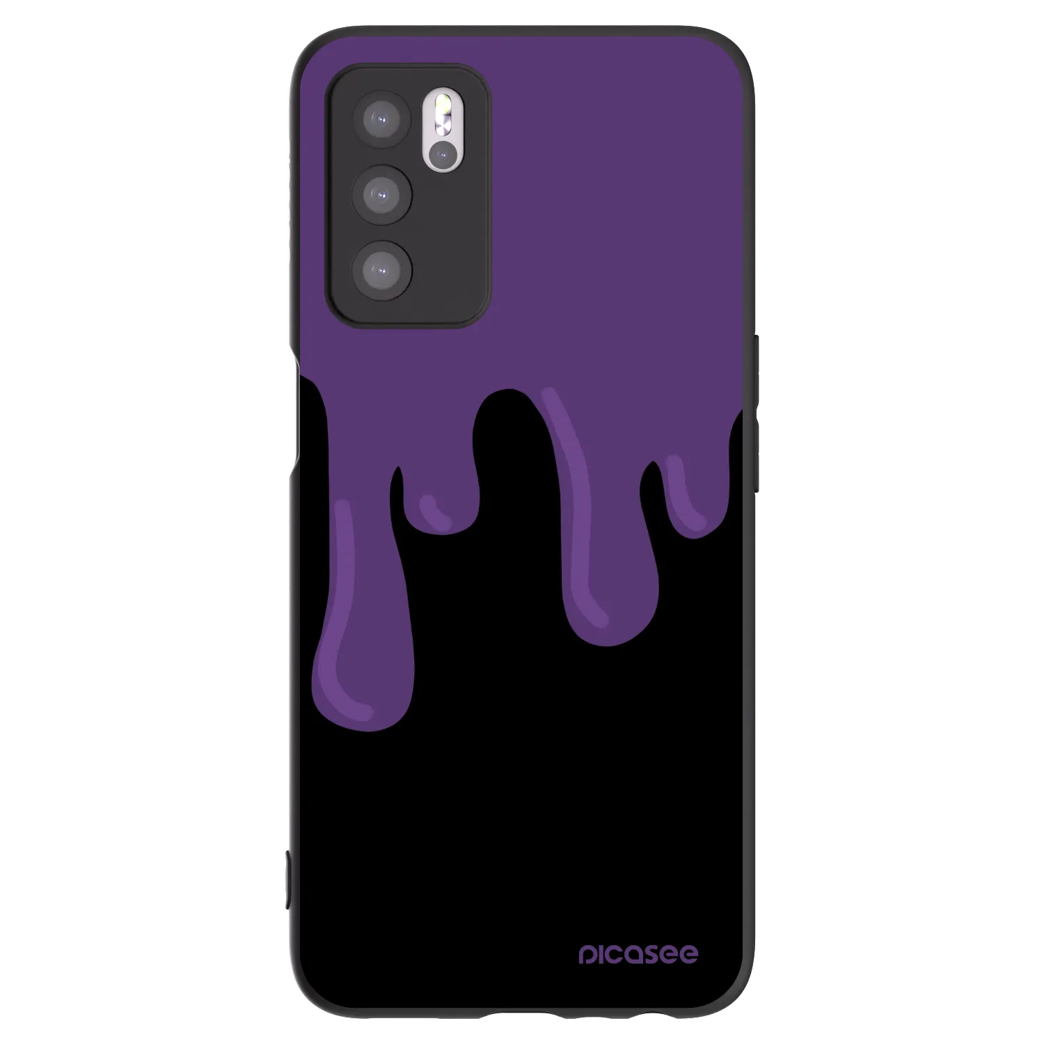 Picasee silikonski črni ovitek za OPPO A16s - Purple spooky