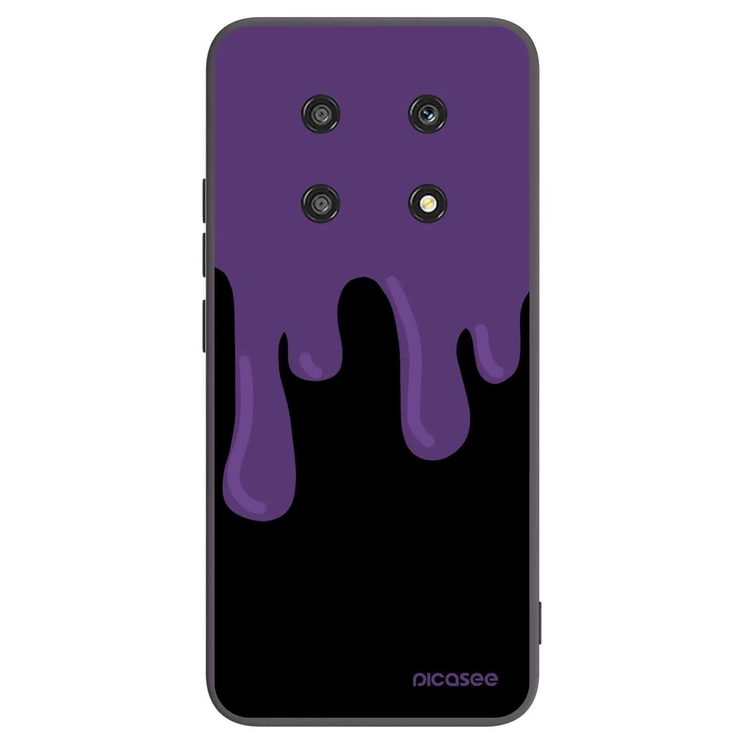 Picasee silikonski črni ovitek za Honor Magic4 Lite 5G - Purple spooky