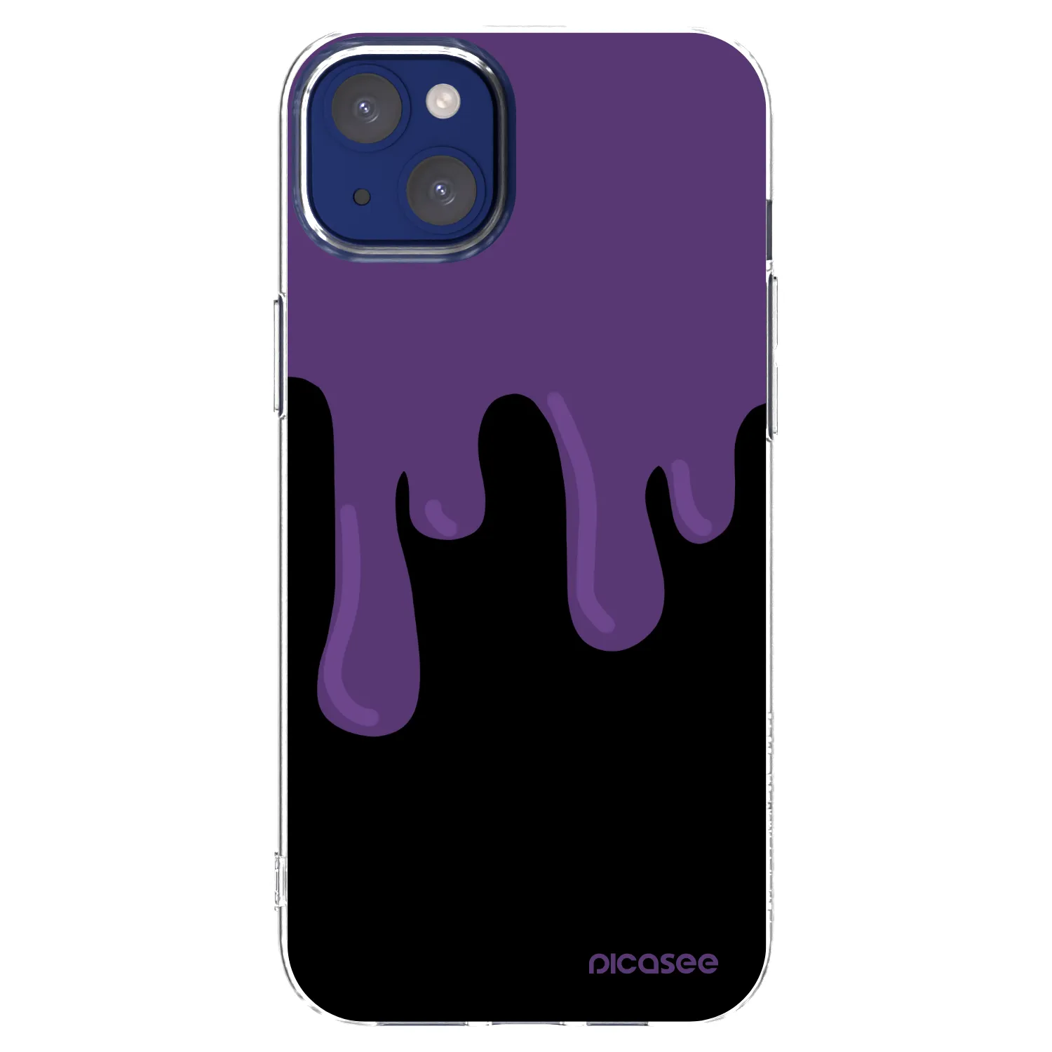 Picasee silikonski prozorni ovitek za Apple iPhone 14 Plus - Purple spooky
