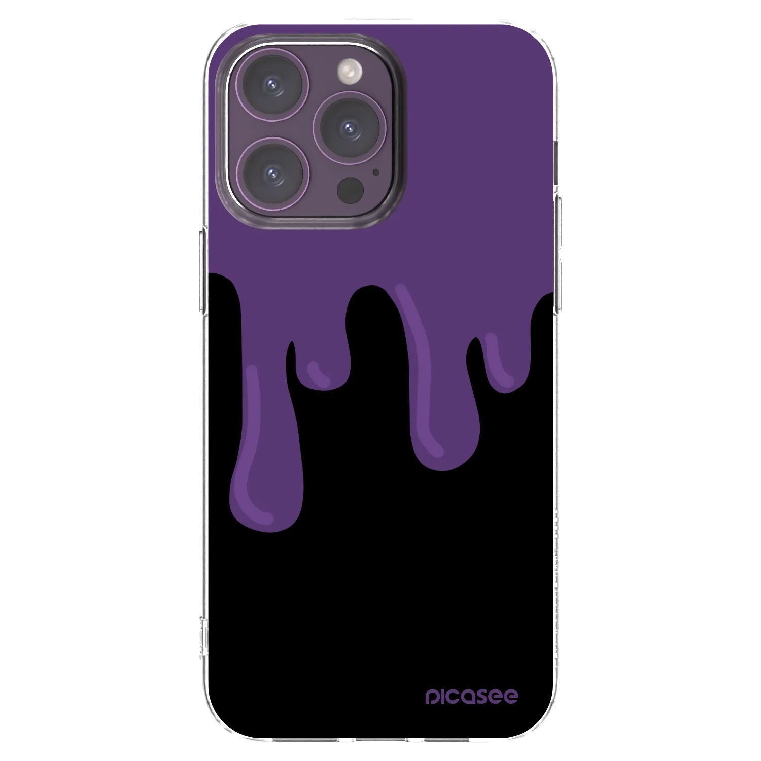 Picasee silikonski prozorni ovitek za Apple iPhone 14 Pro Max - Purple spooky