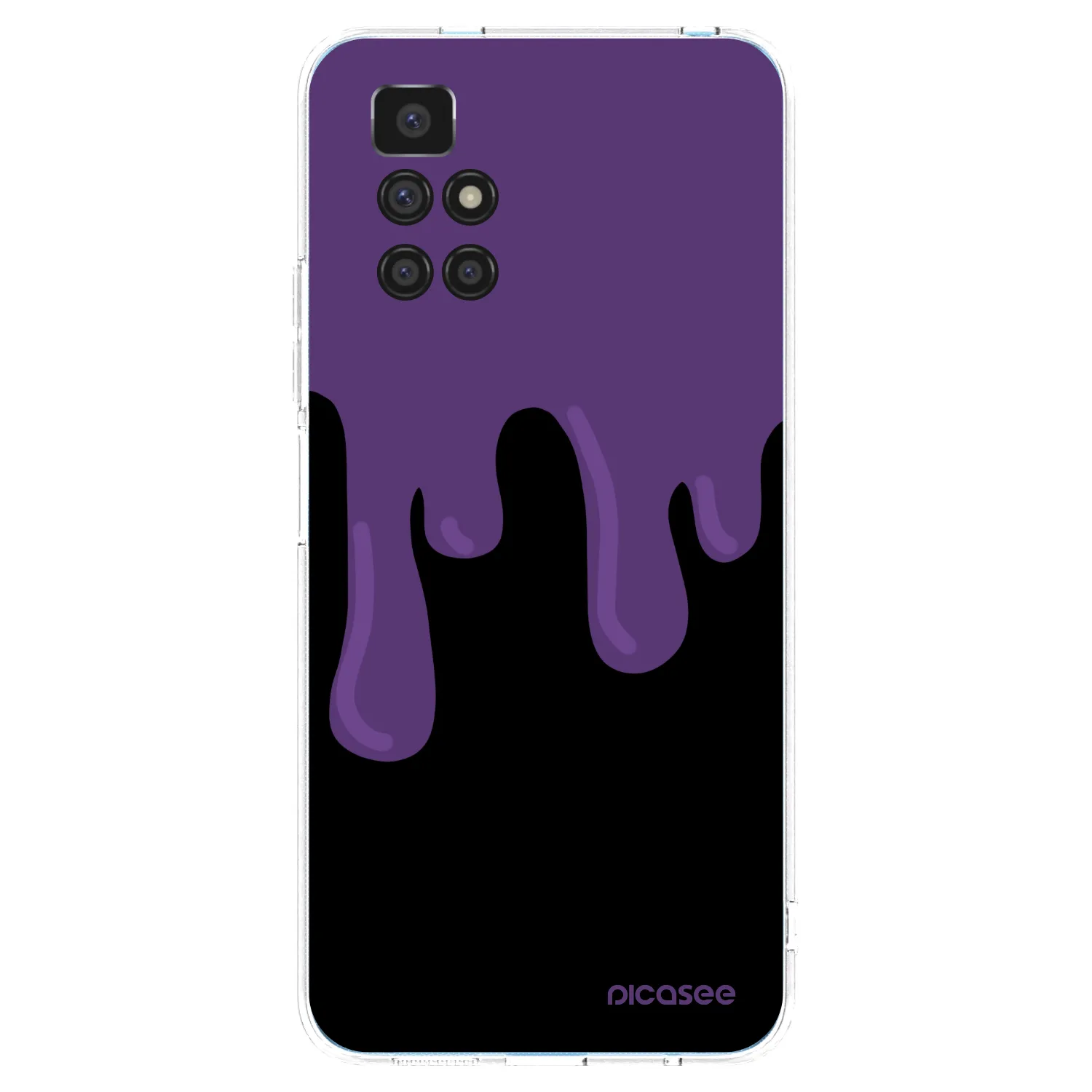 Picasee silikonski prozorni ovitek za Xiaomi Redmi 10 (2022) - Purple spooky