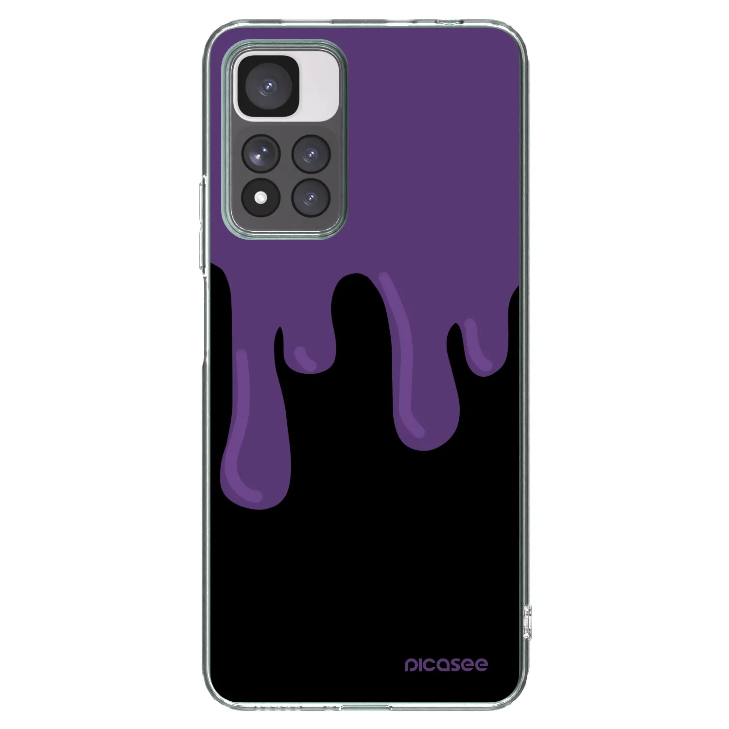 Picasee silikonski prozorni ovitek za Xiaomi Redmi Note 11 Pro+ 5G - Purple spooky