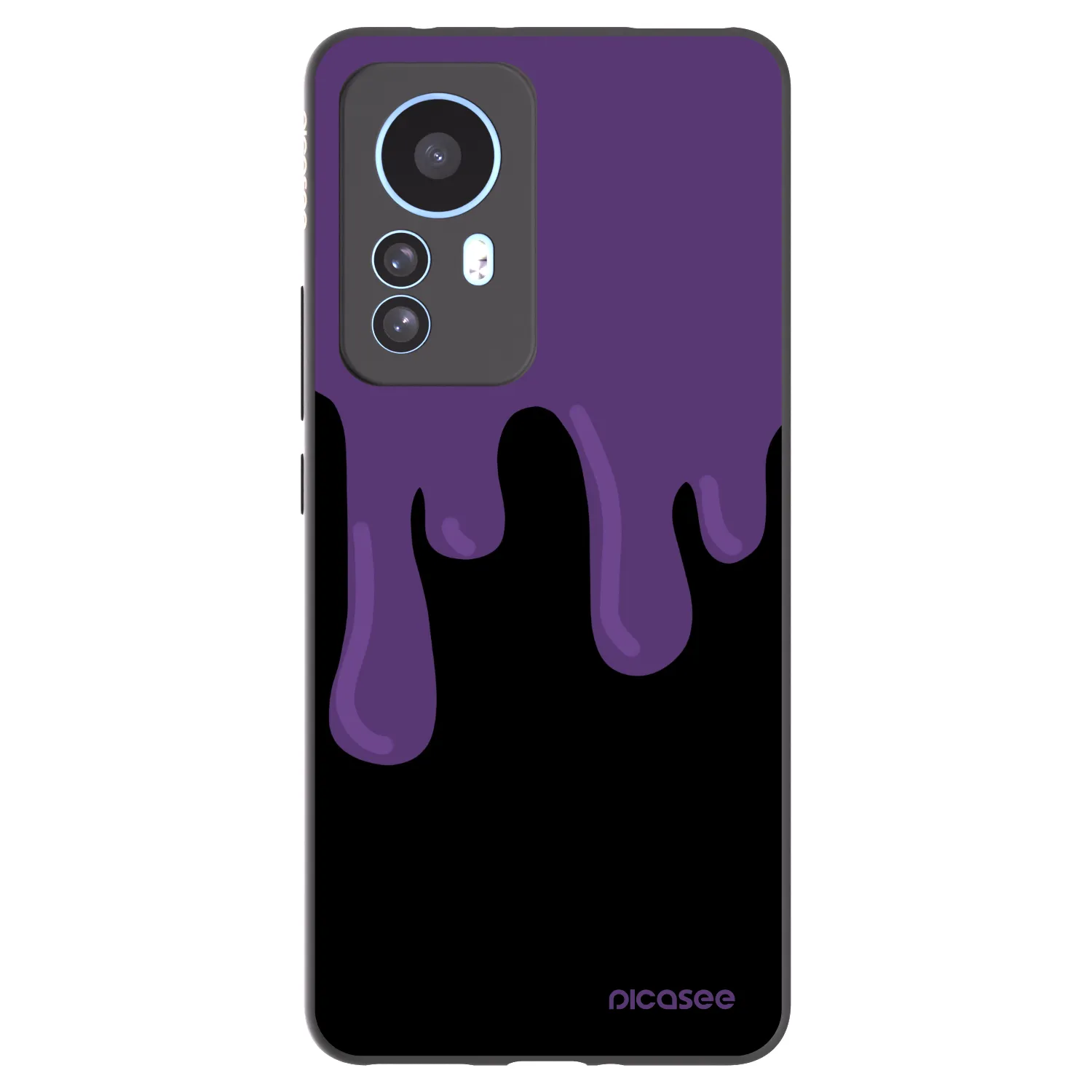 Picasee silikonski črni ovitek za Xiaomi 12T Pro - Purple spooky