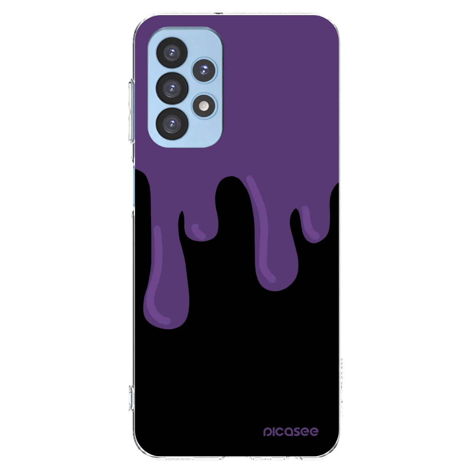 Picasee silikonski prozorni ovitek za Samsung Galaxy A23 A235F 4G - Purple spooky