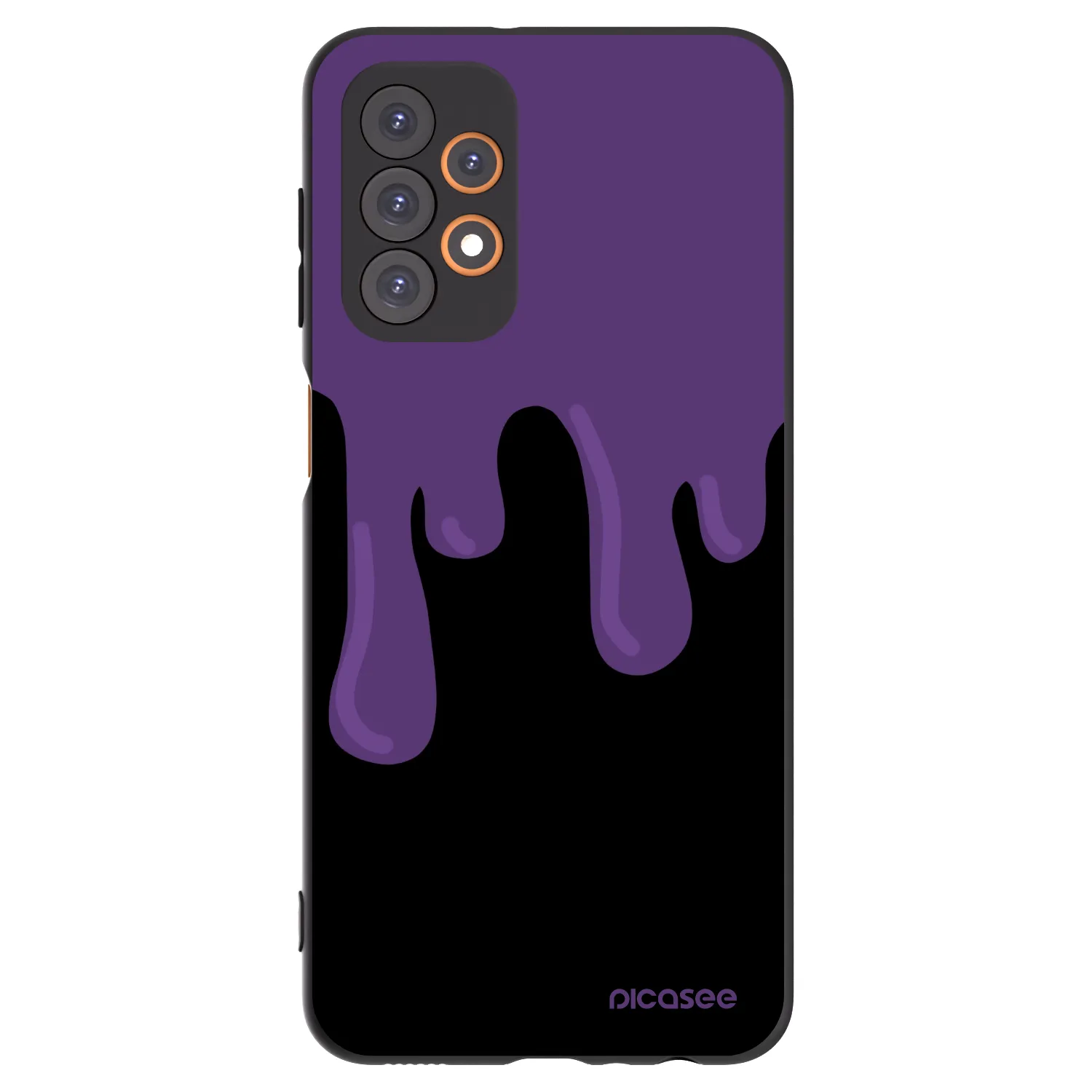 Picasee silikonski črni ovitek za Samsung Galaxy A23 A236B 5G - Purple spooky