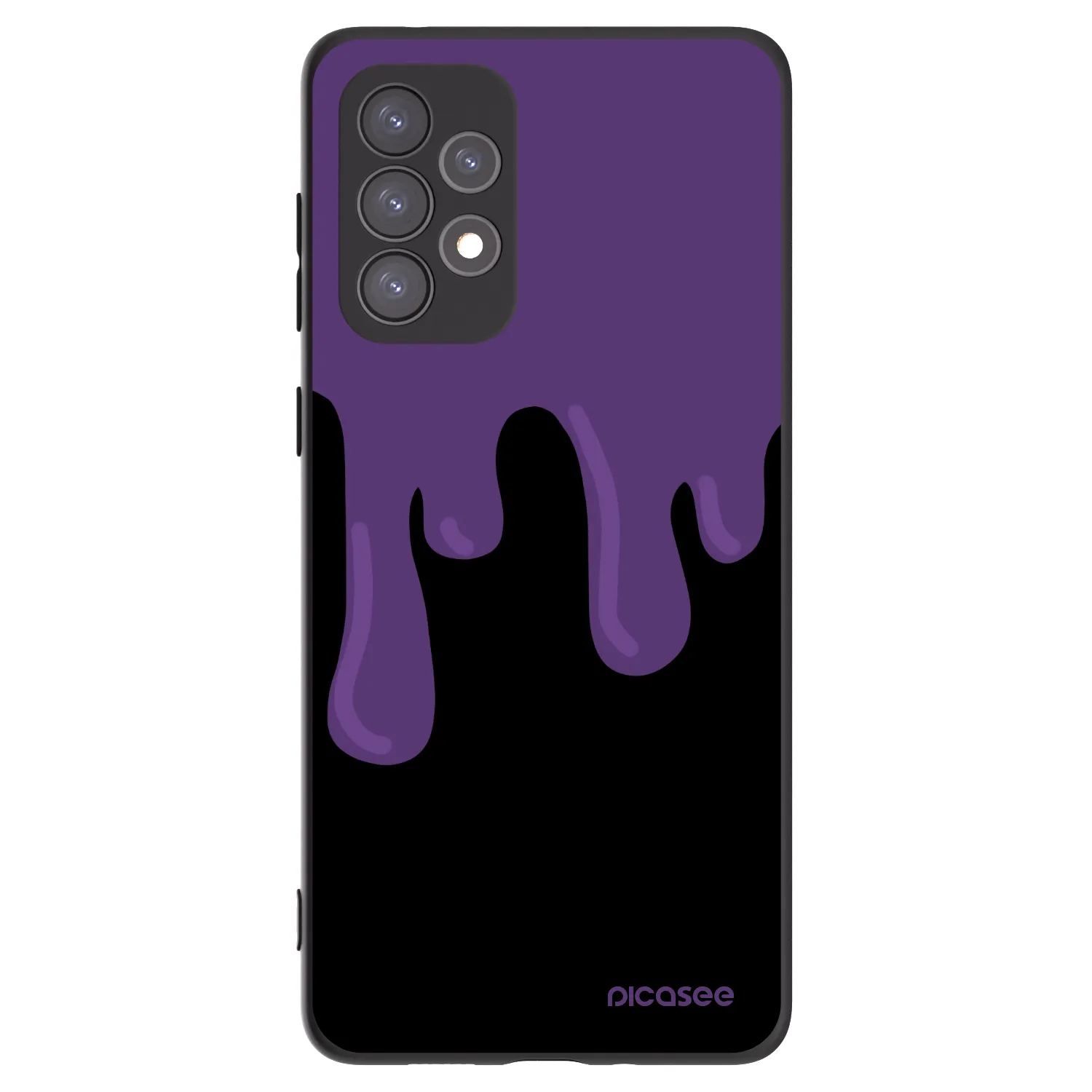 Picasee silikonski črni ovitek za Samsung Galaxy A73 5G - Purple spooky