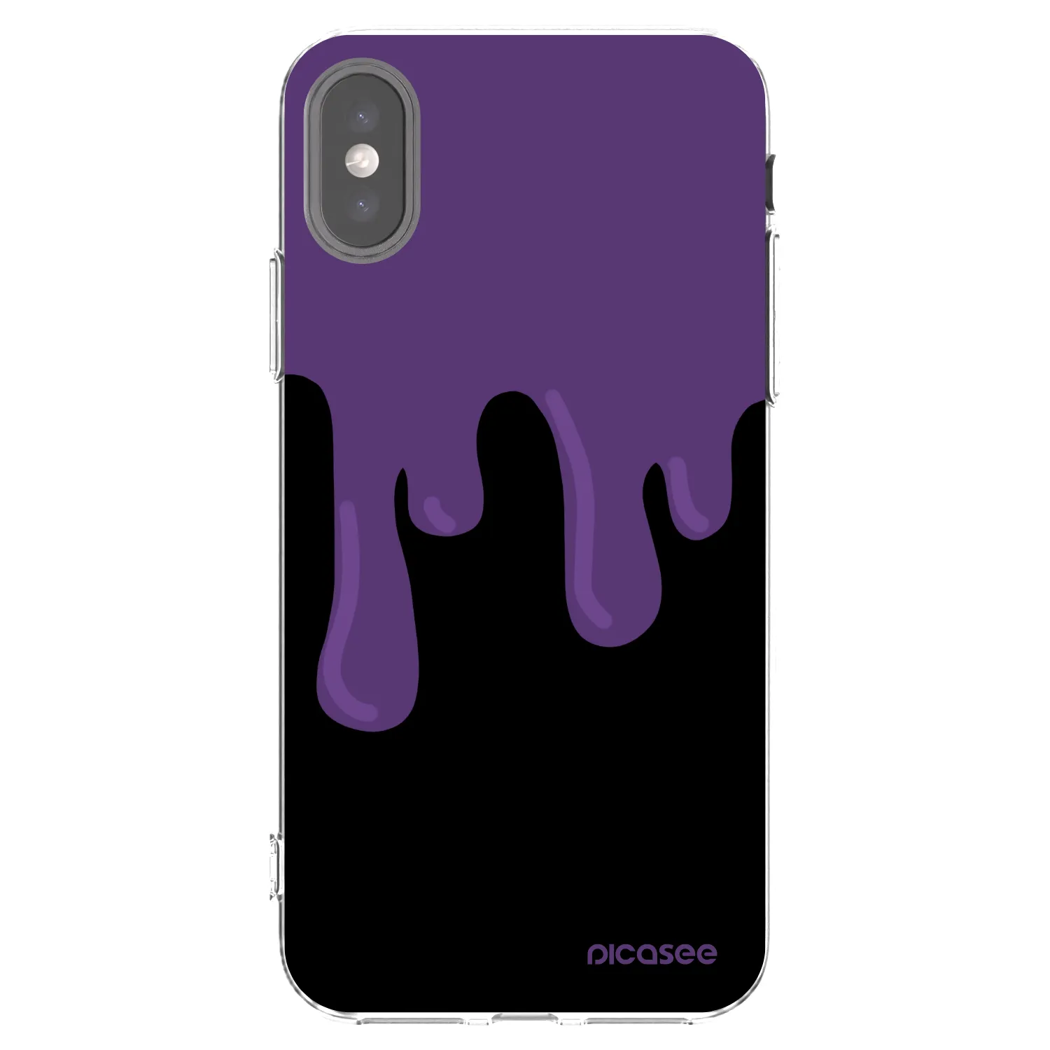 Picasee silikonski prozorni ovitek za Apple iPhone X/XS - Purple spooky