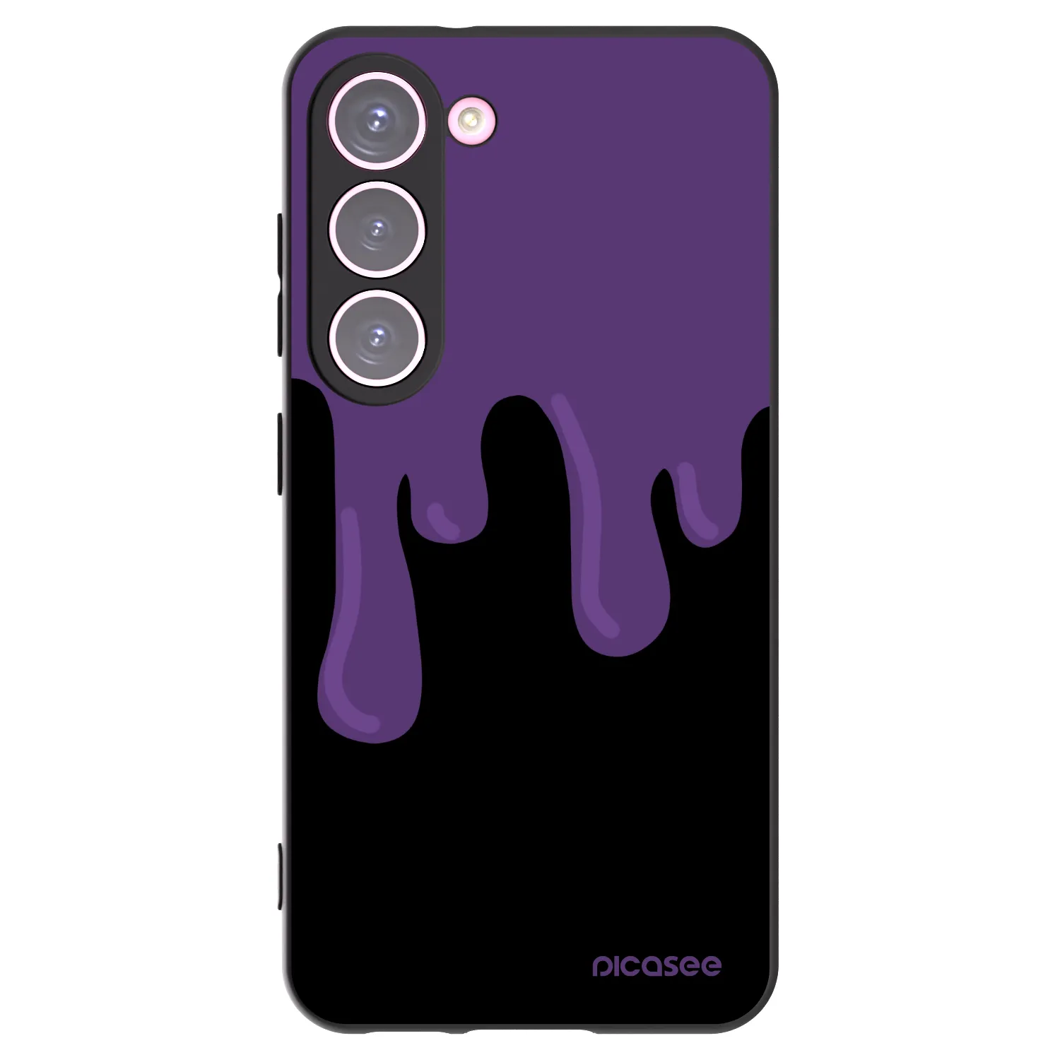 Picasee silikonski črni ovitek za Samsung Galaxy S23 5G - Purple spooky