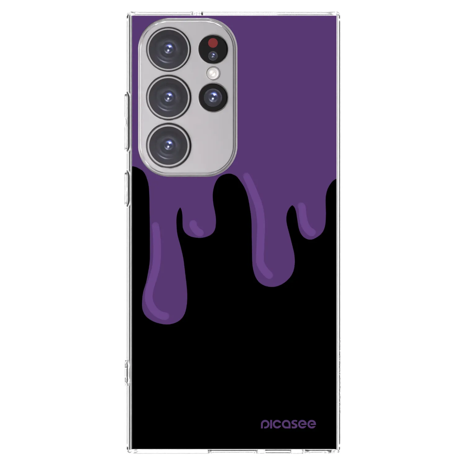 Picasee silikonski prozorni ovitek za Samsung Galaxy S23 Ultra 5G - Purple spooky
