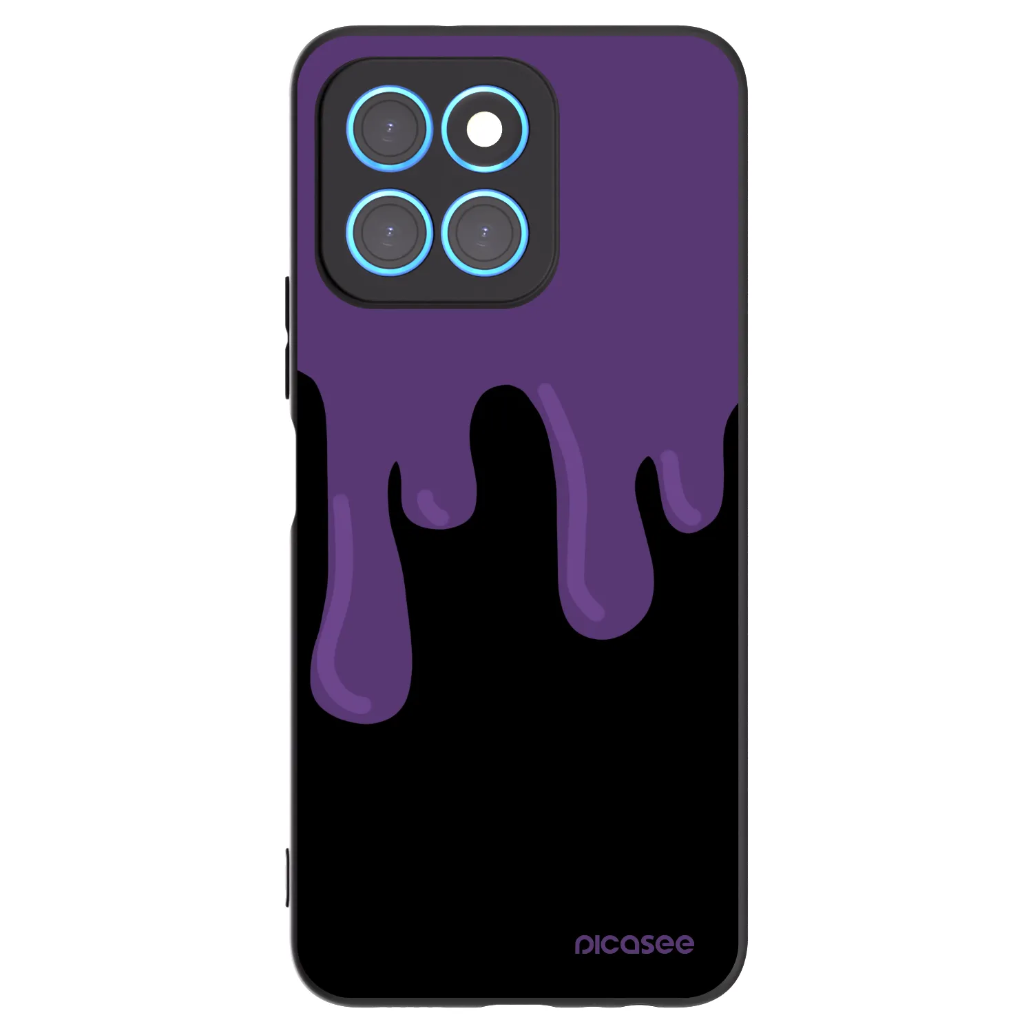 Picasee silikonski črni ovitek za Honor X8 5G - Purple spooky