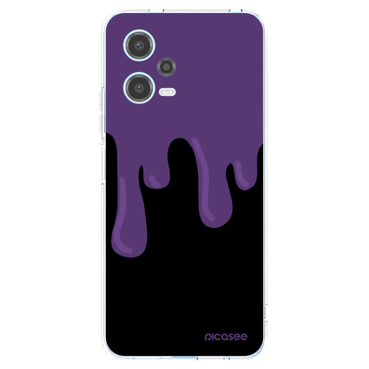 Picasee silikonski prozorni ovitek za Xiaomi Redmi Note 12 5G - Purple spooky