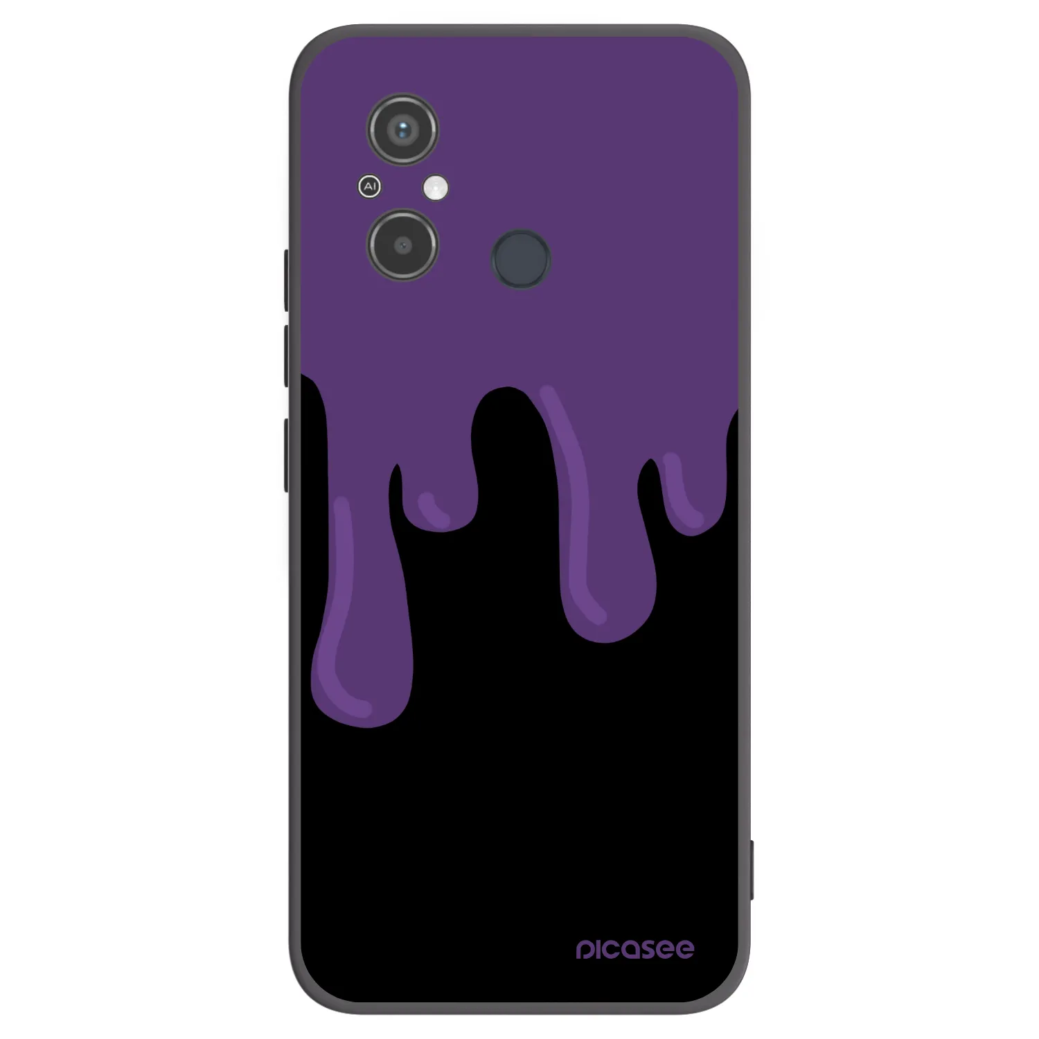 Picasee silikonski črni ovitek za Xiaomi Redmi 12C - Purple spooky