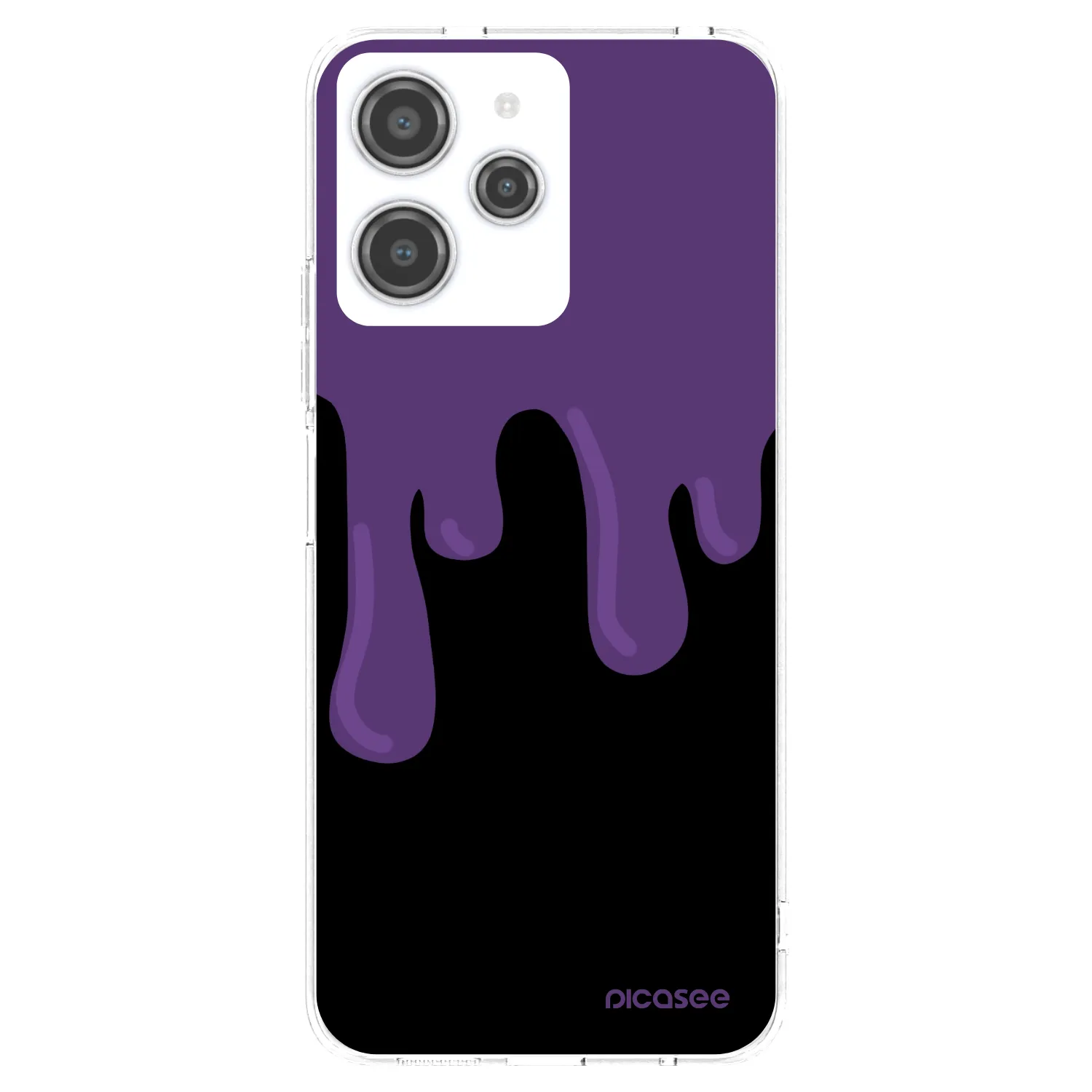 Picasee silikonski prozorni ovitek za Xiaomi Redmi 12 4G - Purple spooky