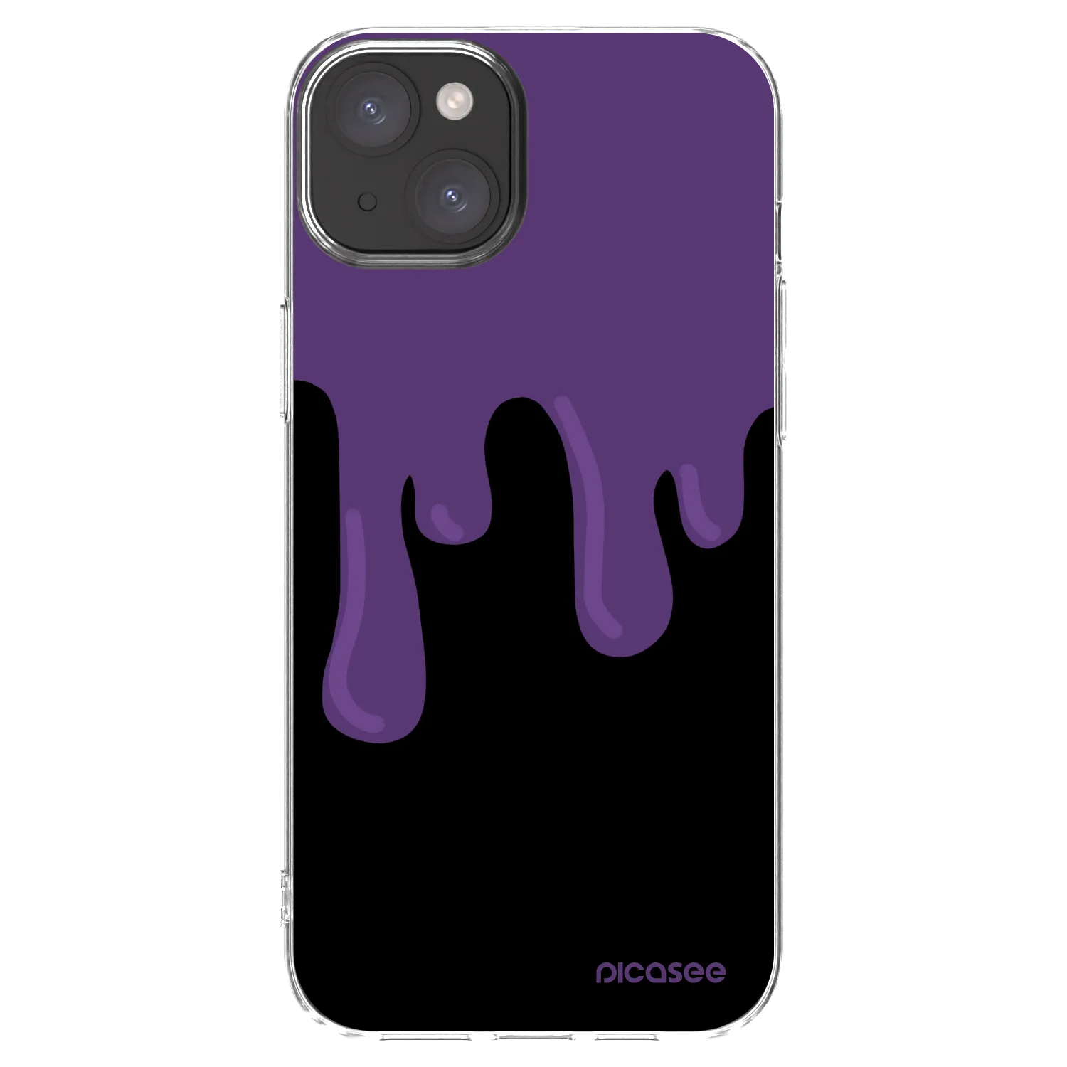Picasee silikonski prozorni ovitek za Apple iPhone 15 Plus - Purple spooky