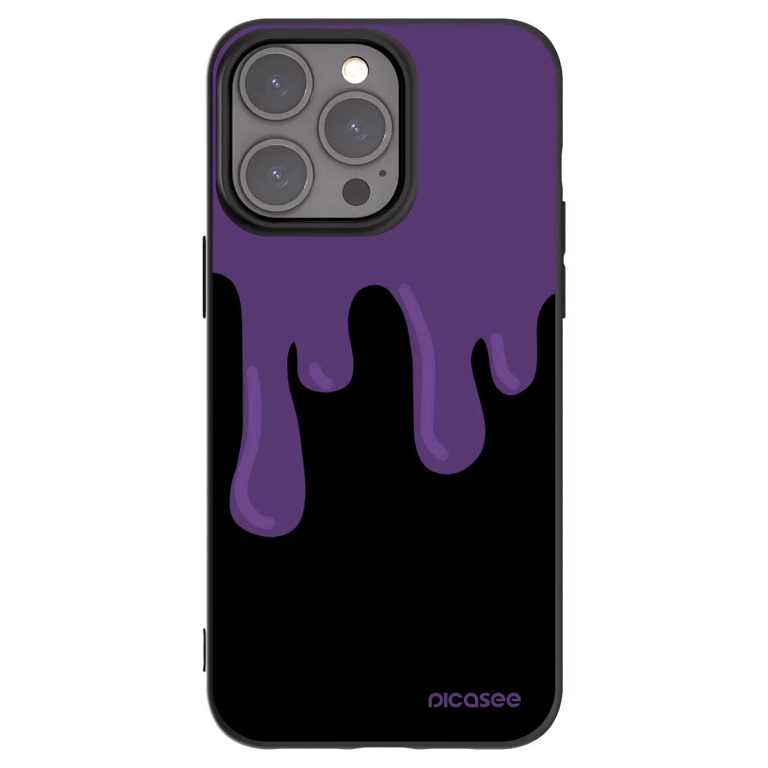 Picasee silikonski črni ovitek za Apple iPhone 15 Pro Max - Purple spooky