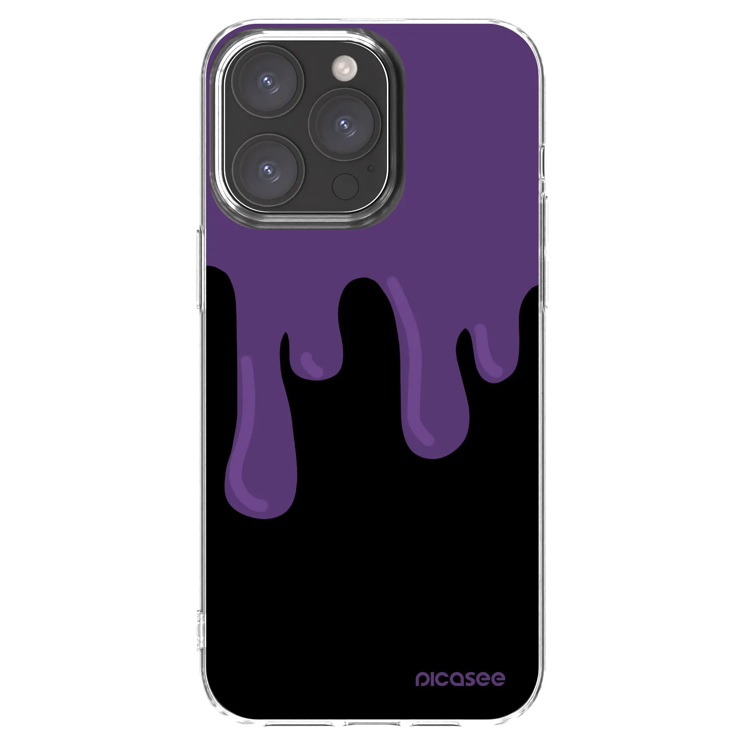 Picasee silikonski prozorni ovitek za Apple iPhone 15 Pro Max - Purple spooky