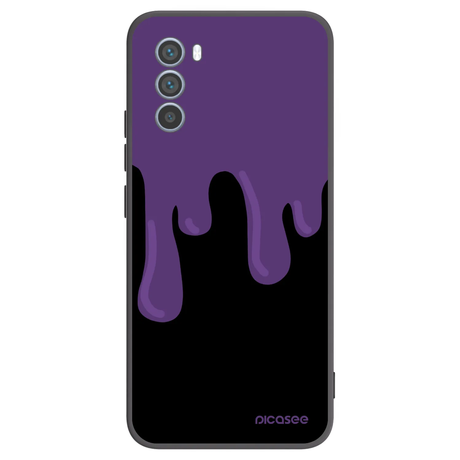 Picasee silikonski črni ovitek za Motorola Moto G62 - Purple spooky