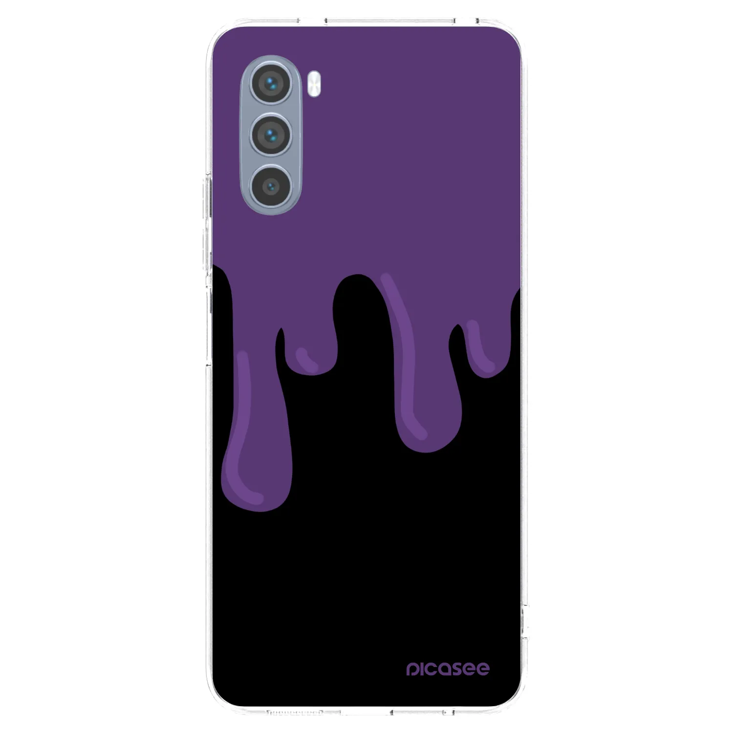 Picasee silikonski prozorni ovitek za Motorola Moto G62 - Purple spooky