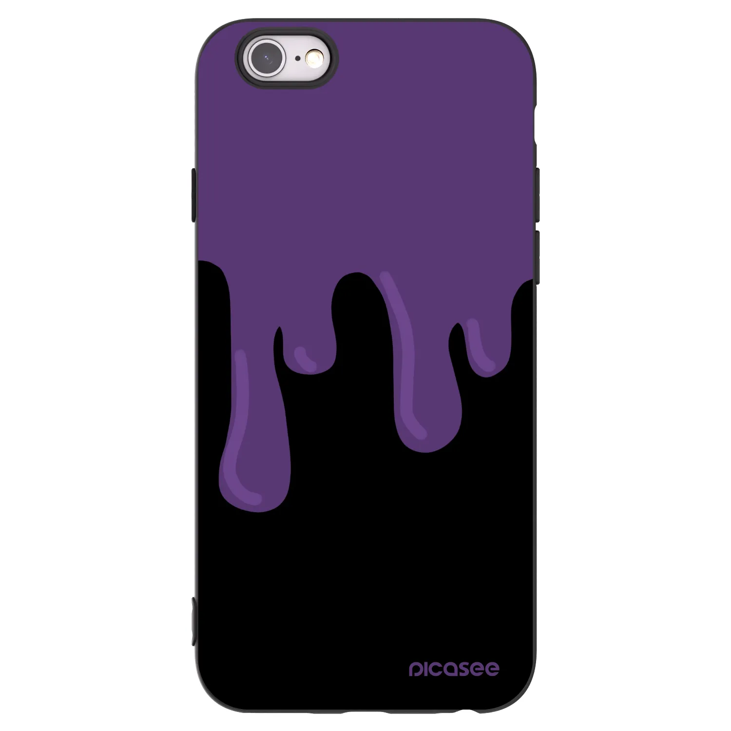 Picasee silikonski črni ovitek za Apple iPhone 6/6S - Purple spooky