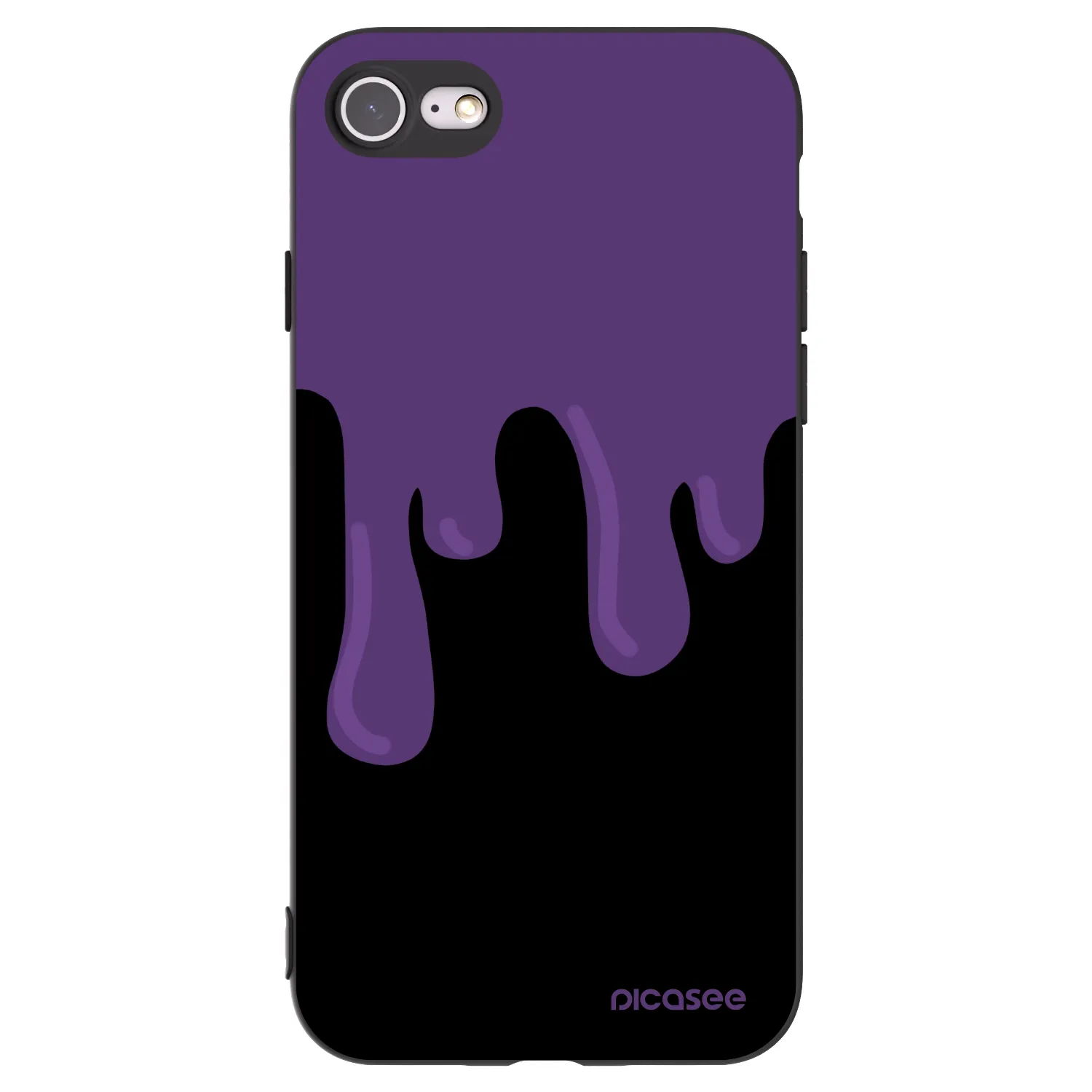 Picasee silikonski črni ovitek za Apple iPhone 7 - Purple spooky