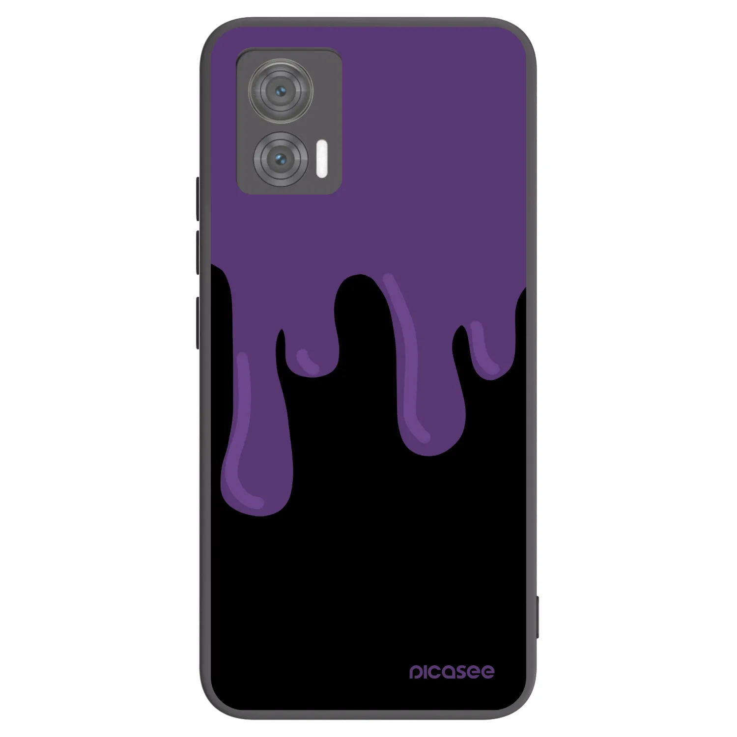 Picasee silikonski črni ovitek za Motorola Edge 30 Neo - Purple spooky