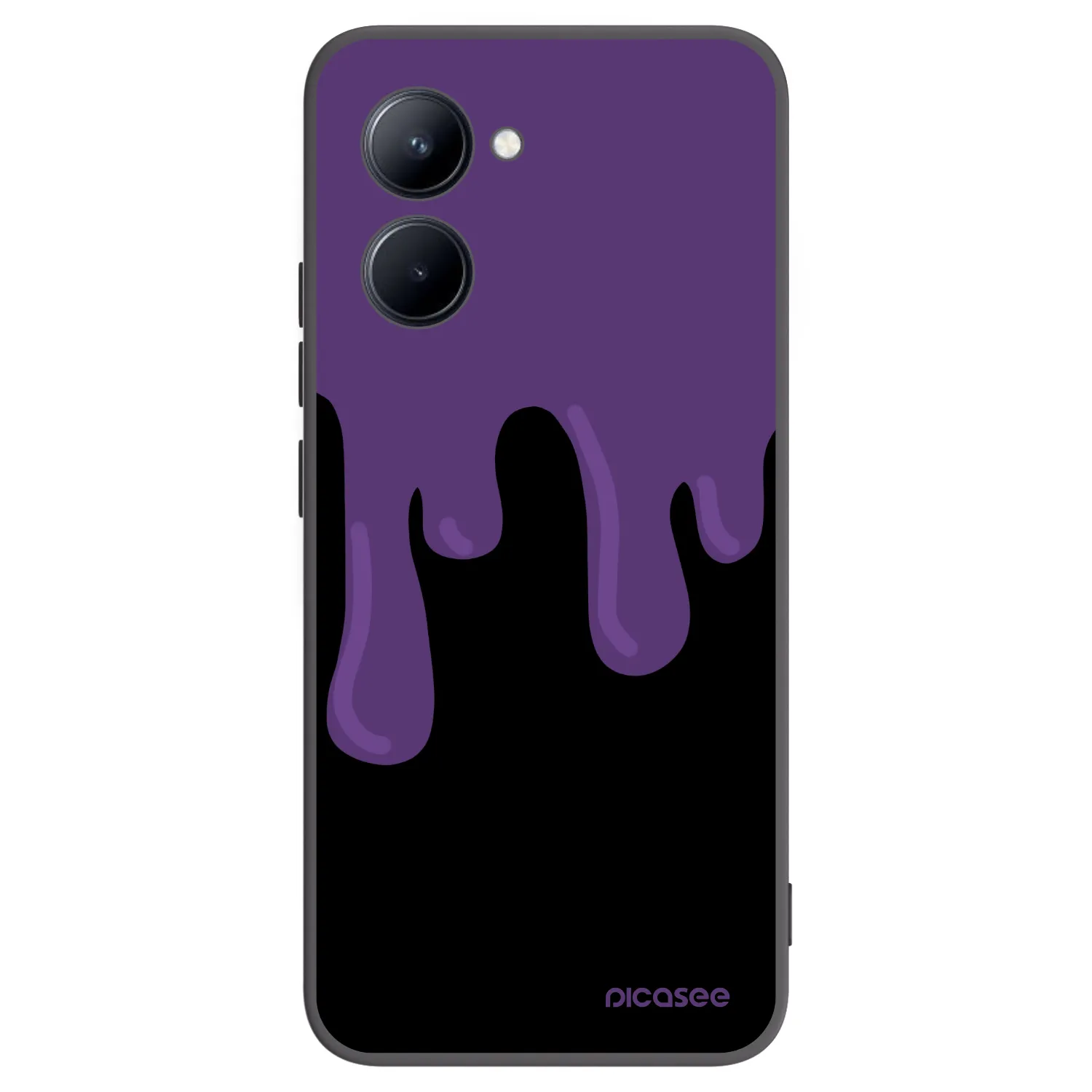Picasee silikonski črni ovitek za Realme C33 (2023) - Purple spooky