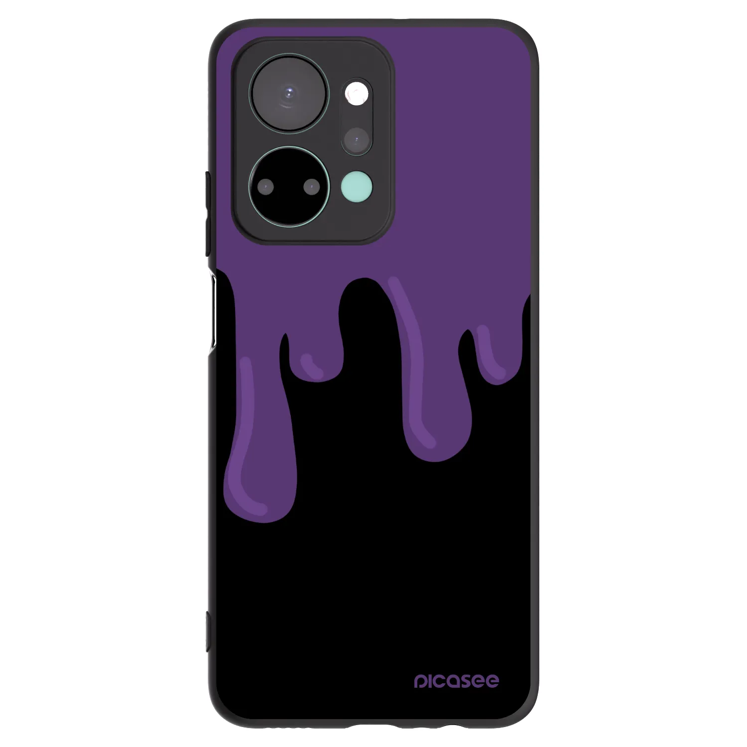 Picasee silikonski črni ovitek za Honor X7a - Purple spooky
