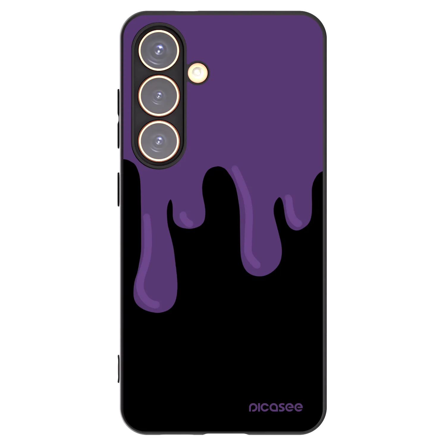 Picasee silikonski črni ovitek za Samsung Galaxy S24 S921B 5G - Purple spooky
