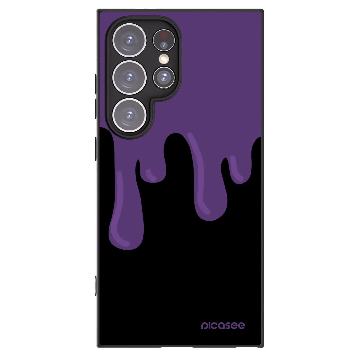 Picasee silikonski črni ovitek za Samsung Galaxy S24 Ultra S928B 5G - Purple spooky