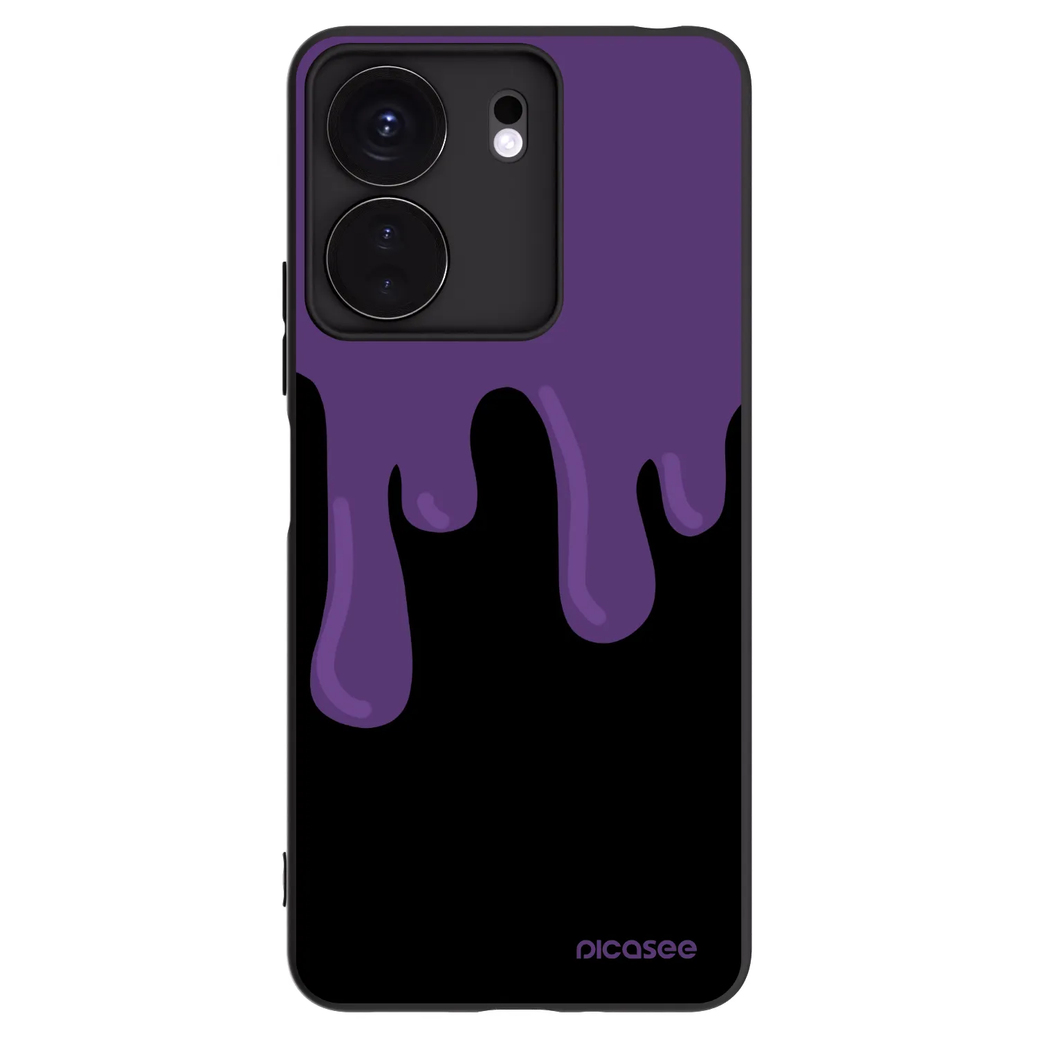 Picasee silikonski črni ovitek za Xiaomi Redmi 13C 4G - Purple spooky