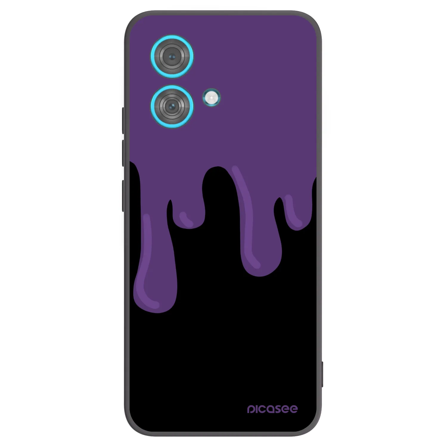 Picasee silikonski črni ovitek za Motorola Edge 40 Neo - Purple spooky