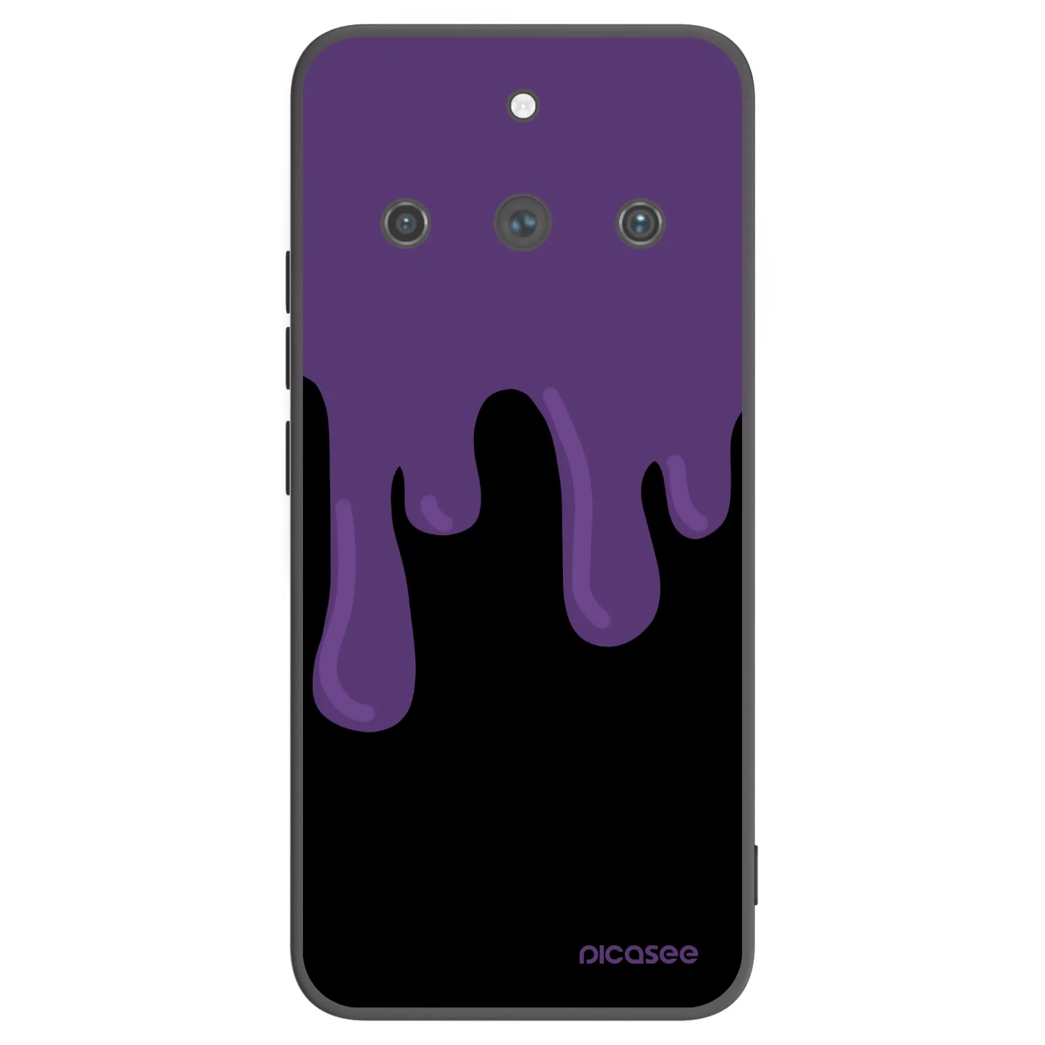 Picasee silikonski črni ovitek za Realme 11 Pro+ - Purple spooky