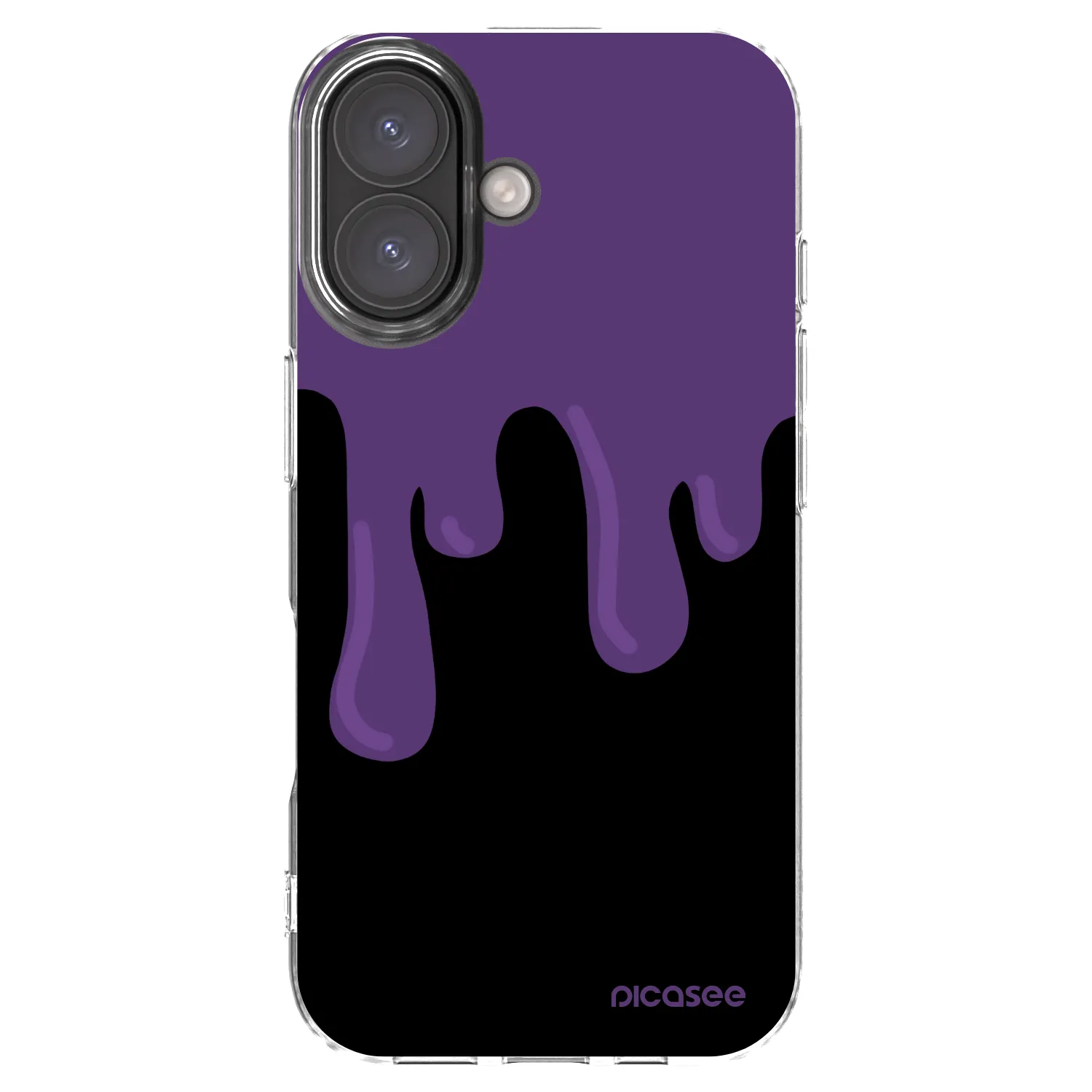 Picasee silikonski prozorni ovitek za Apple iPhone 16 - Purple spooky