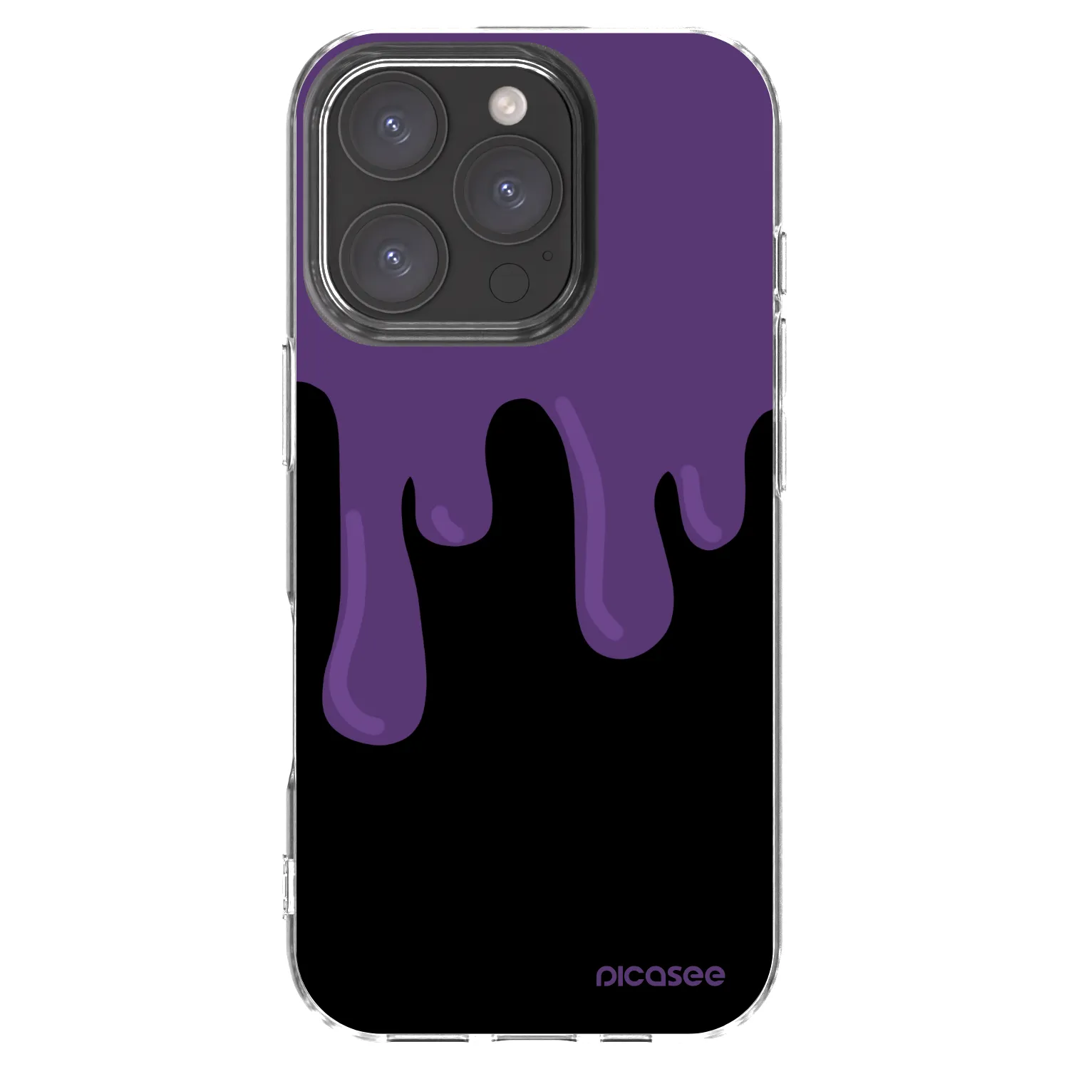 Picasee silikonski prozorni ovitek za Apple iPhone 16 Pro - Purple spooky