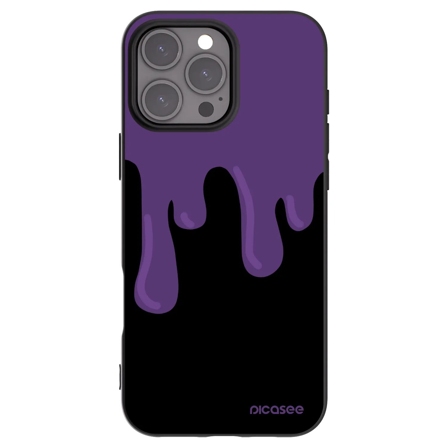 Picasee silikonski črni ovitek za Apple iPhone 16 Pro Max - Purple spooky